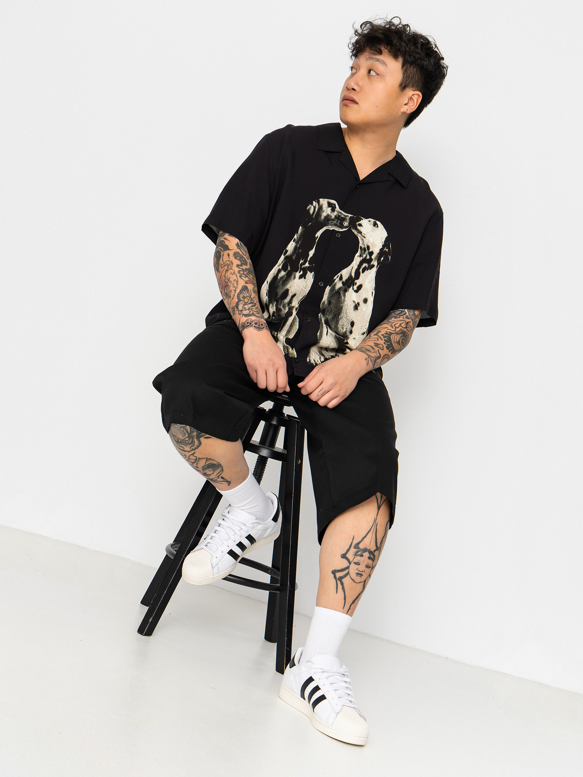 HUF Dogged Resort Shirt (black)