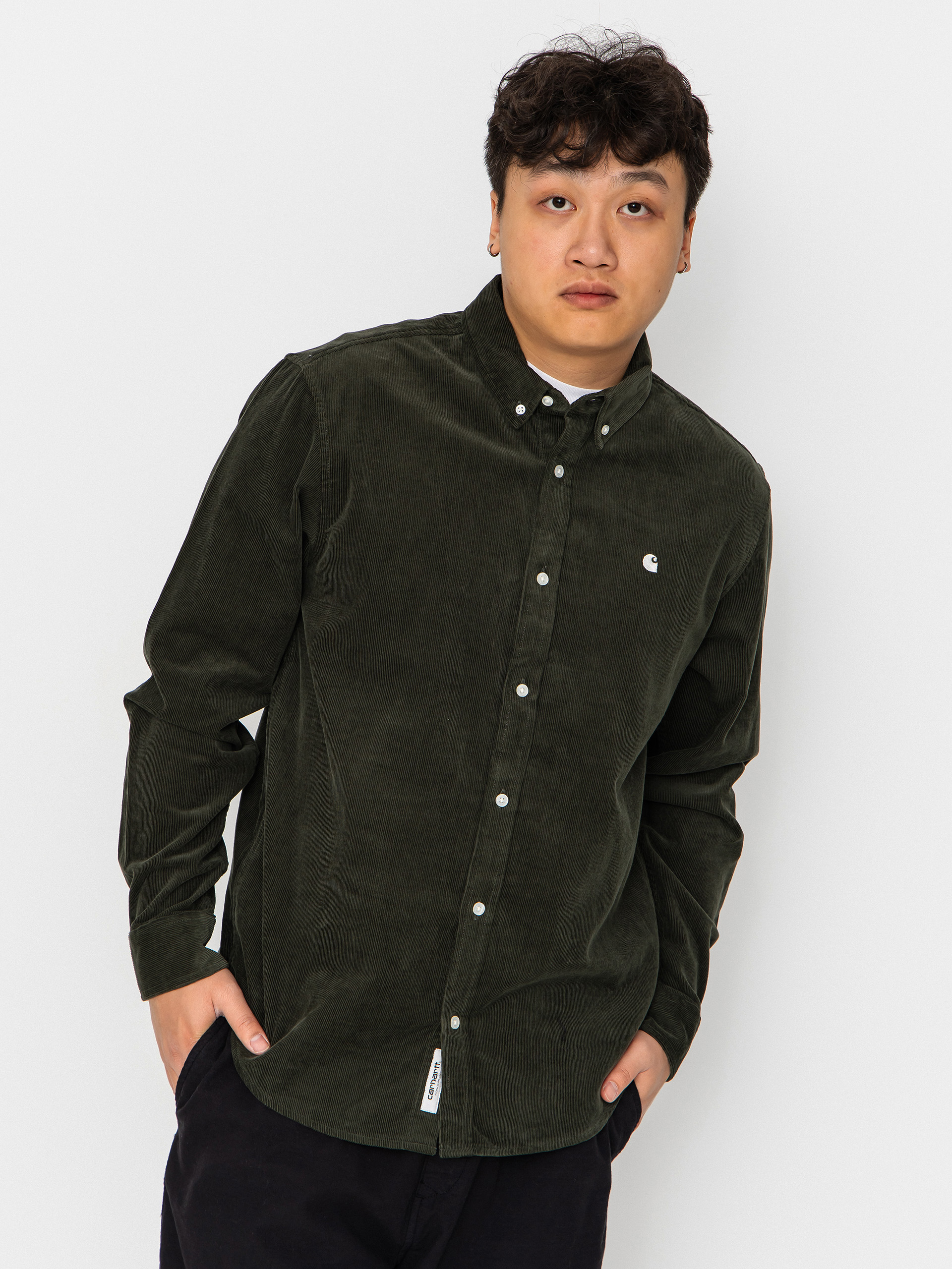 Carhartt WIP Hemd Madison Fine Cord (opuntia/wax)