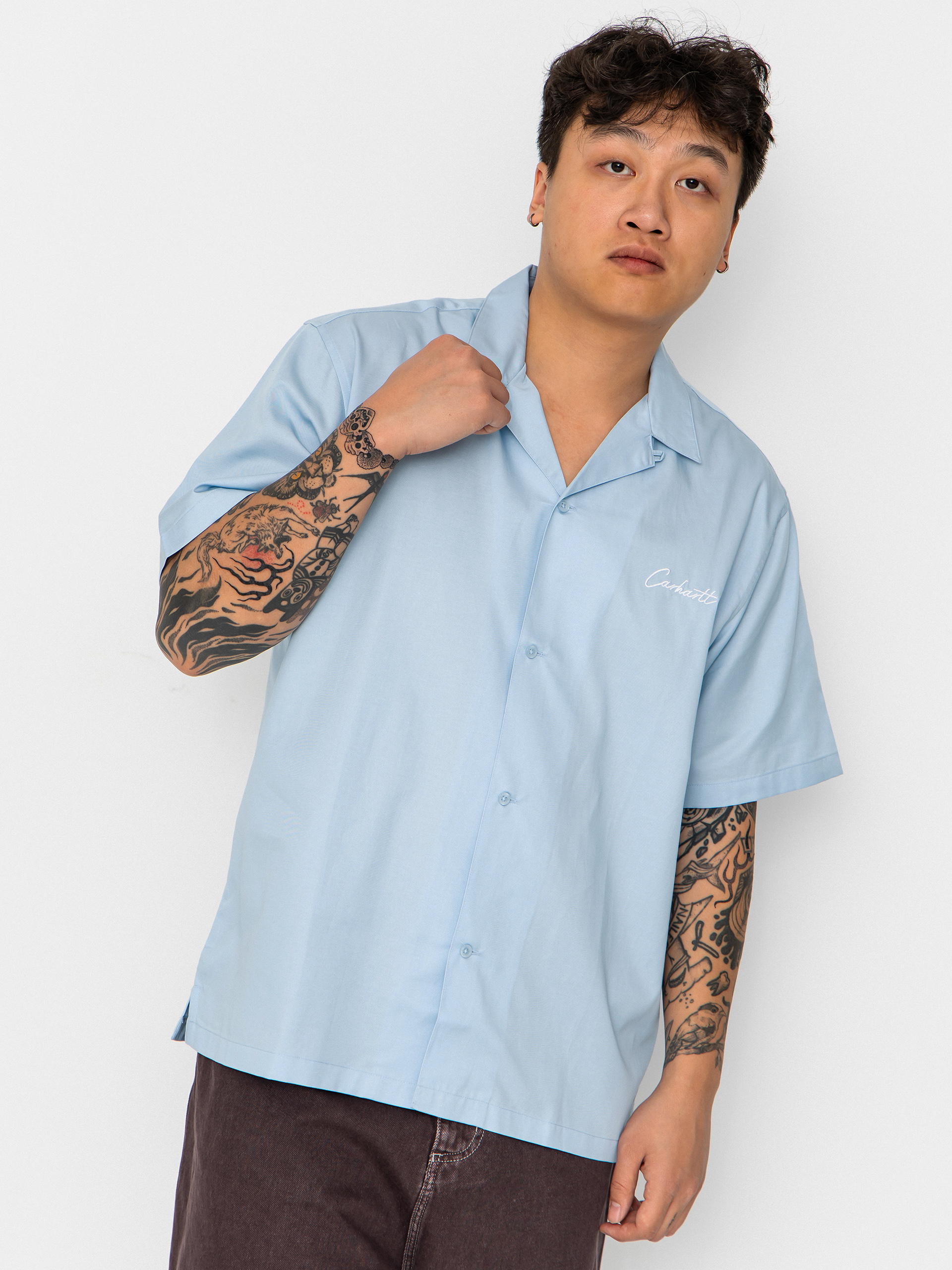 Carhartt WIP Hemd Delray (icaria/white)