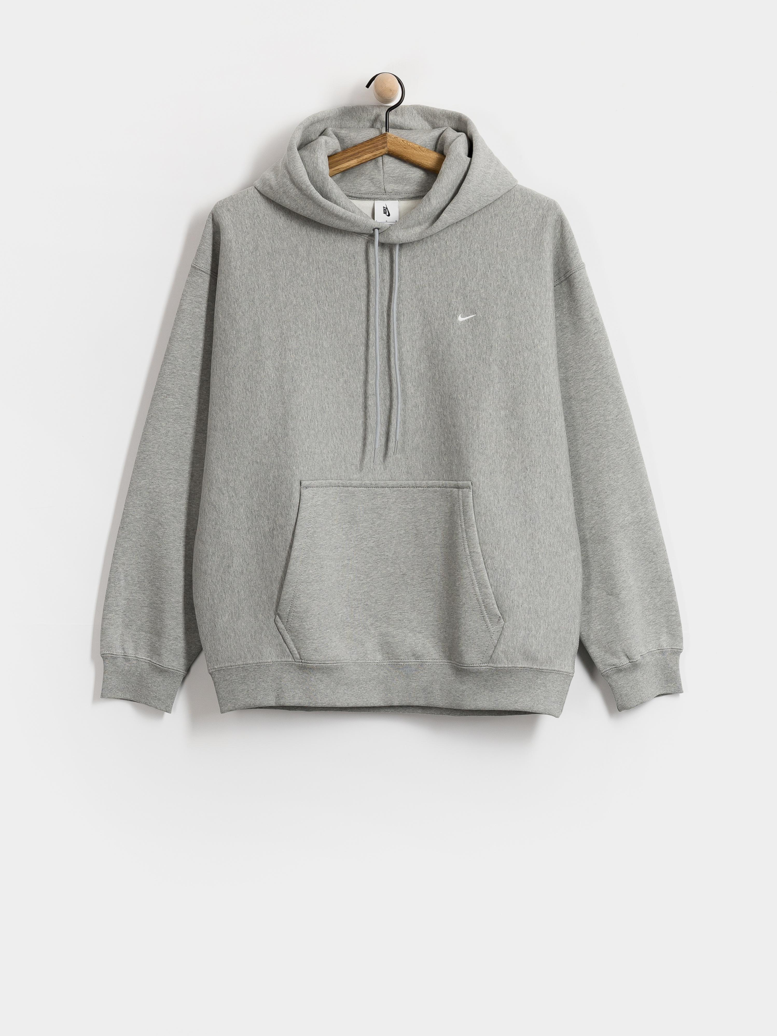 Nike SB Solo Swoosh HD Hoodie (dk grey heather/lt smoke grey/white)