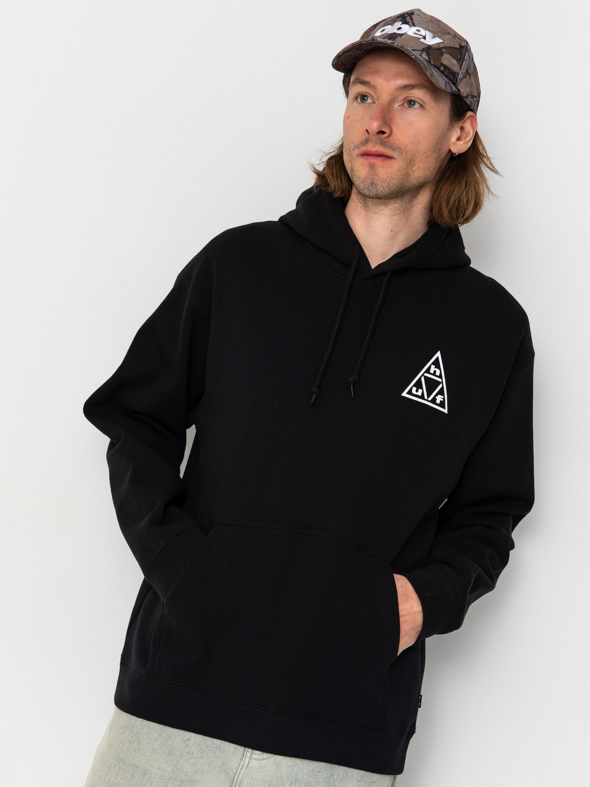 HUF Triple Triangle HD Hoodie (black/white)