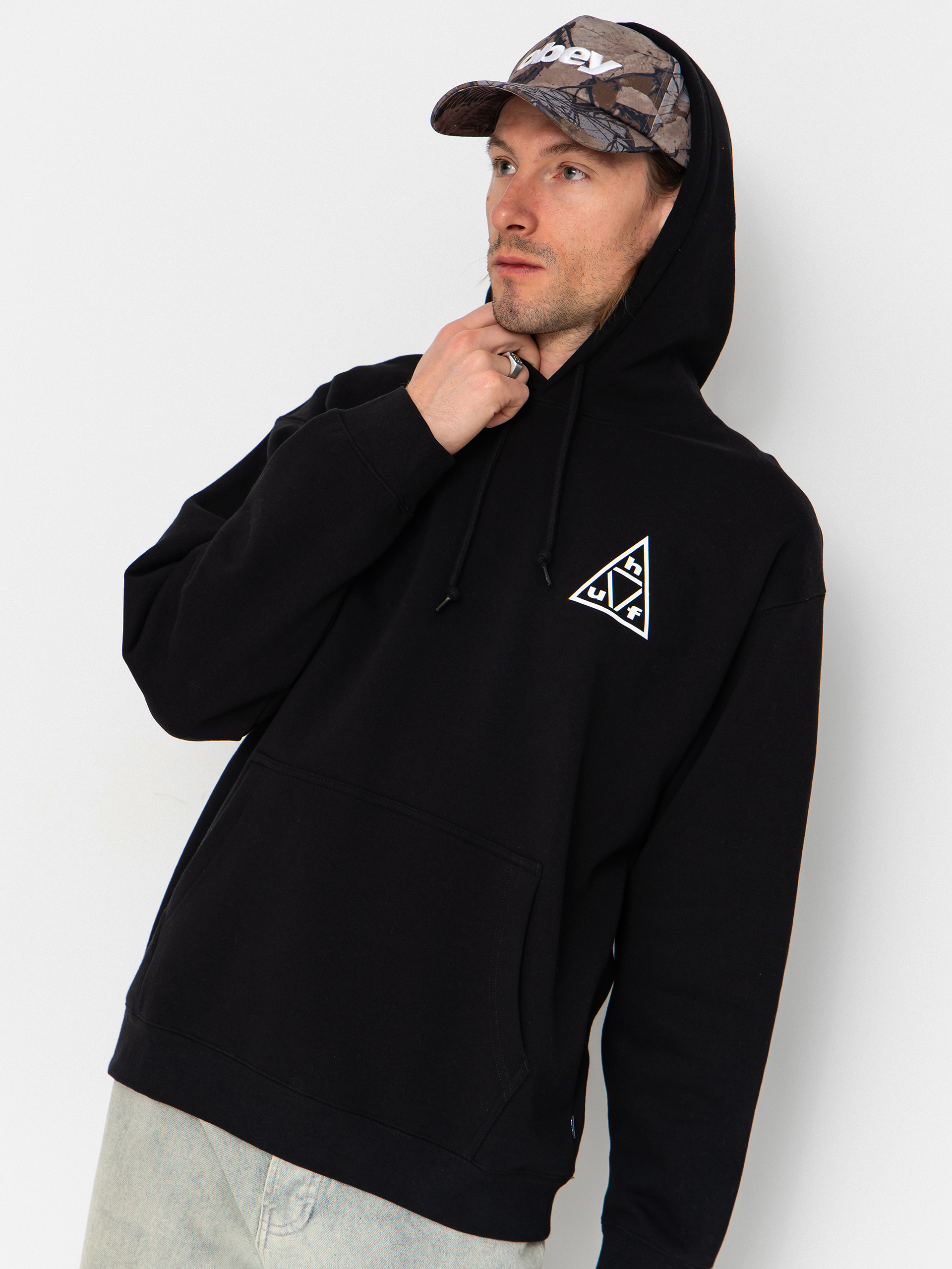 HUF Triple Triangle HD Hoodie (black/white)