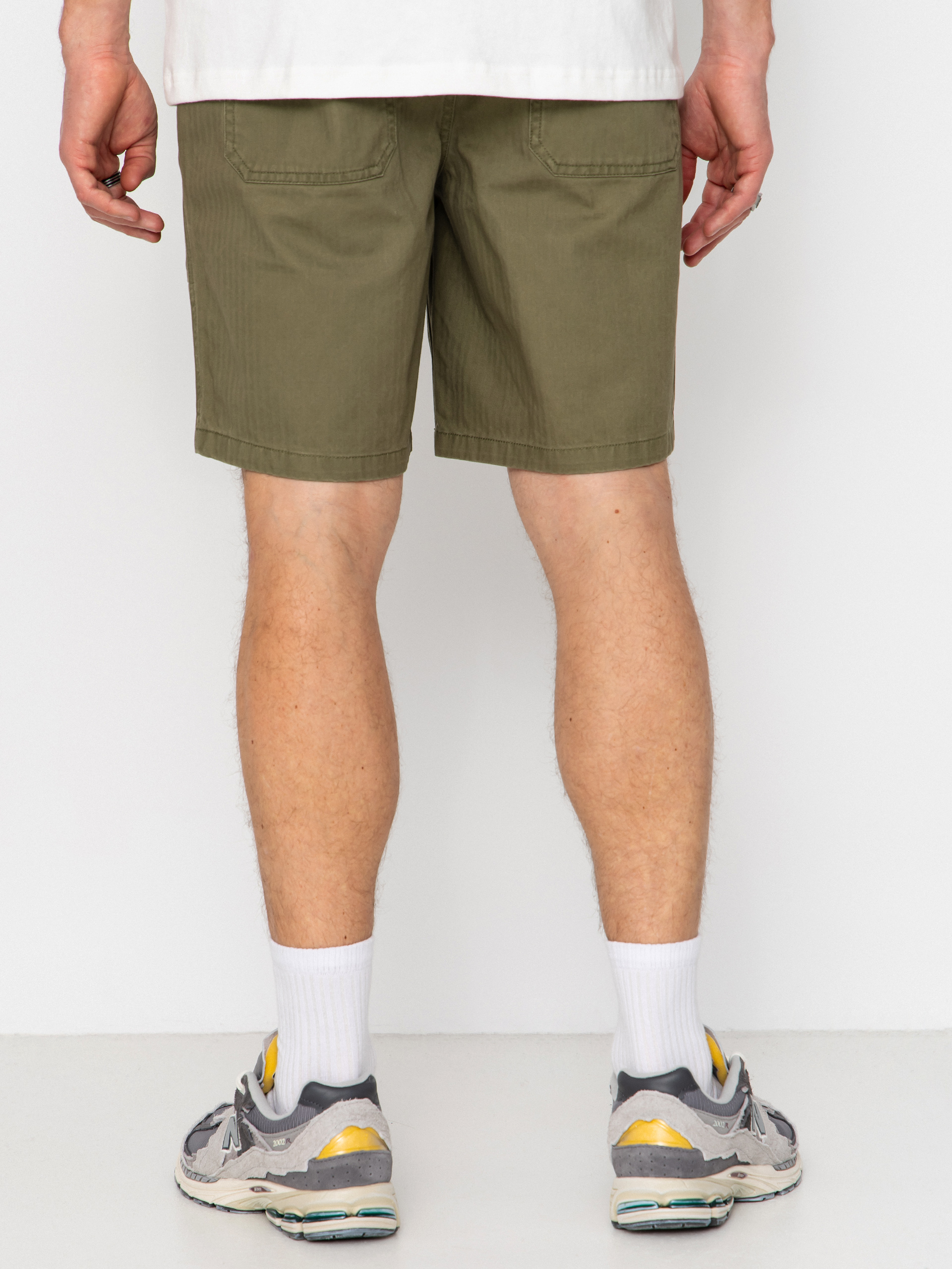 Brixton Surplus Vw Herringbone Shorts (washed olive green)