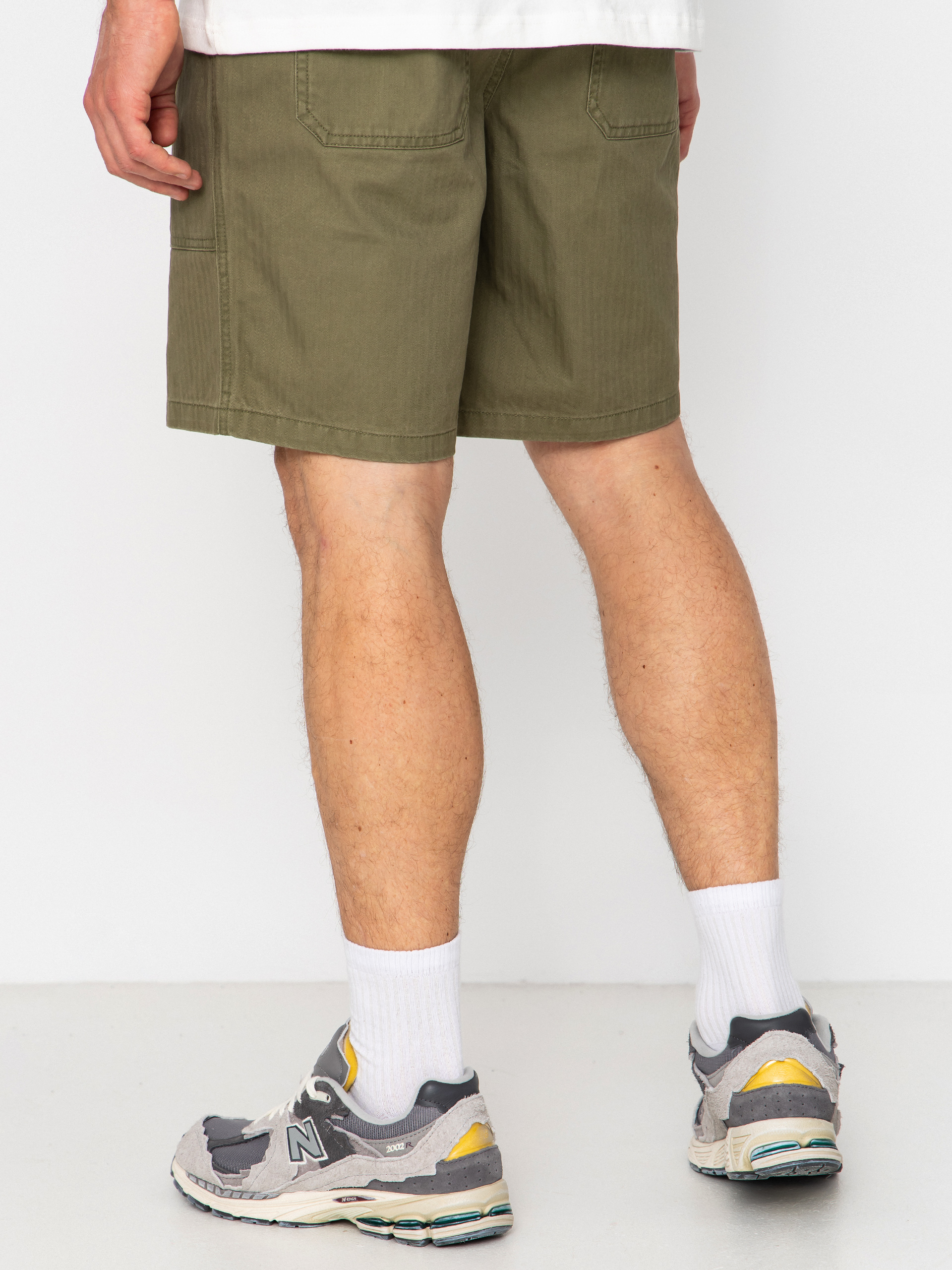 Brixton Surplus Vw Herringbone Shorts (washed olive green)