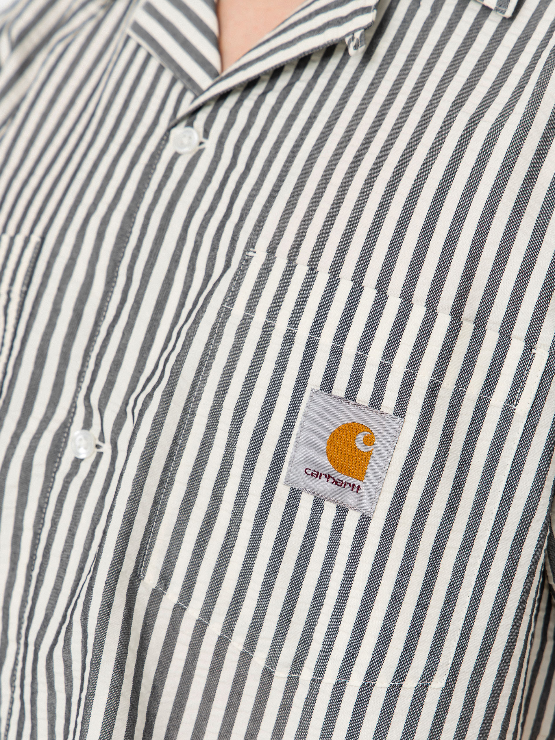 Carhartt WIP Leavel Shirt (leavel stripe/black/wax)
