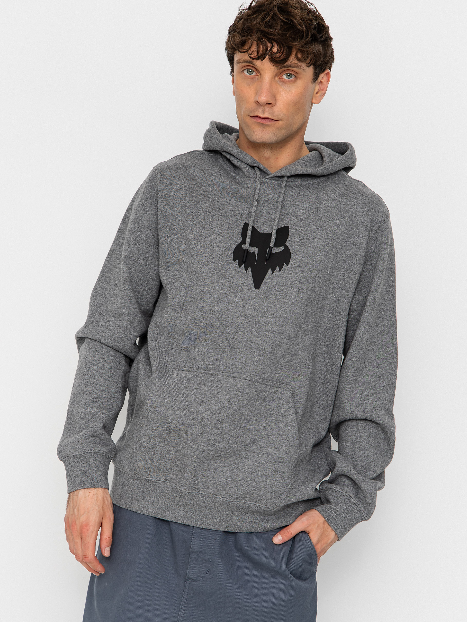 Fox Fox Head HD Hoodie (heather graphite)