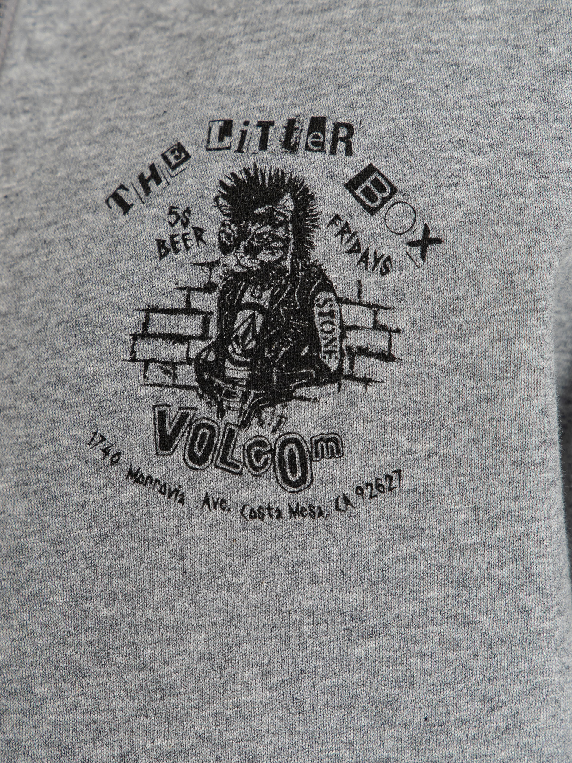 Volcom Catastrophy ZIP Sweatshirt (heather grey)