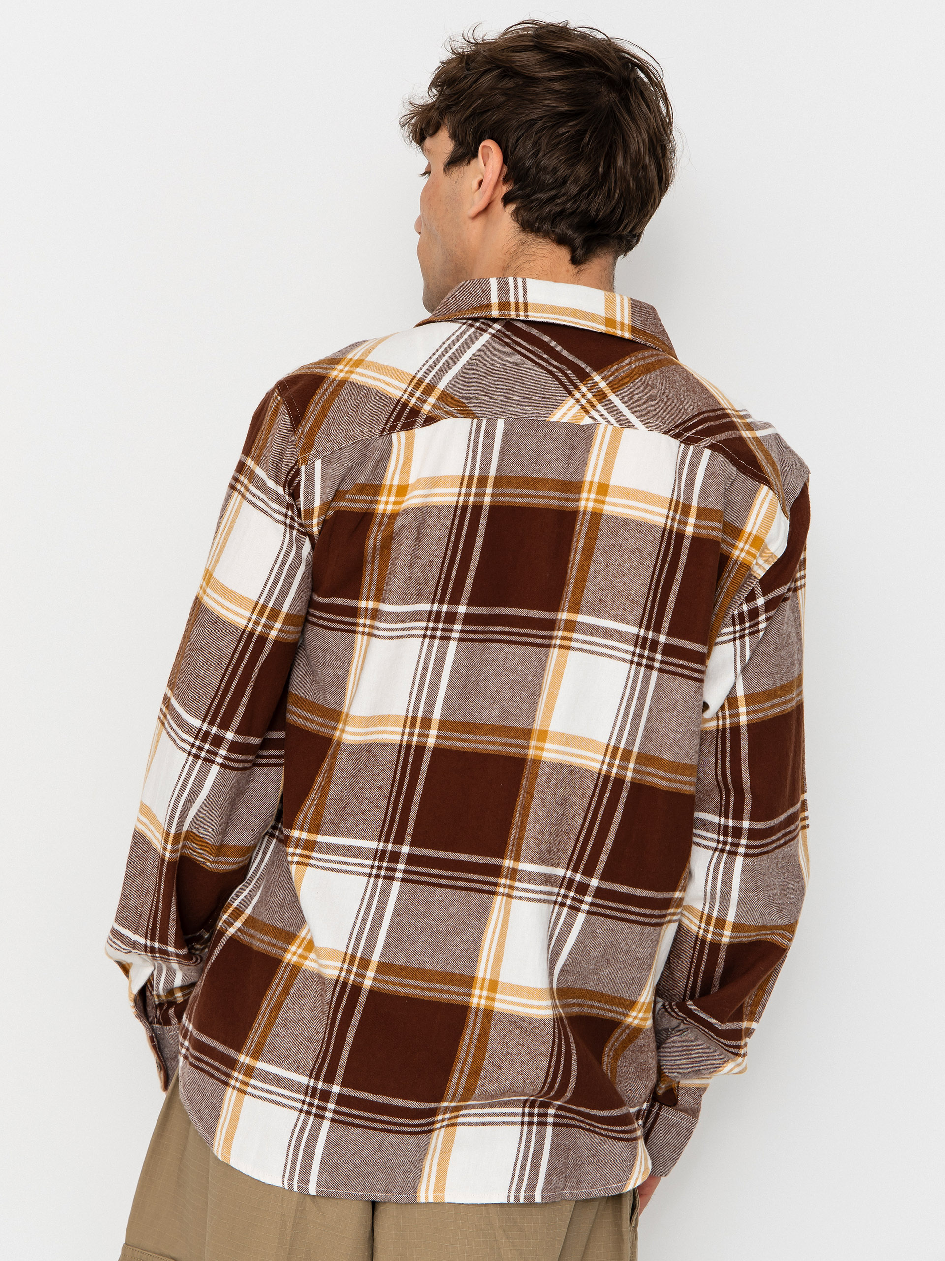 Brixton Bowery Lw Ultra Flannel Hemd (chocolate/off white)