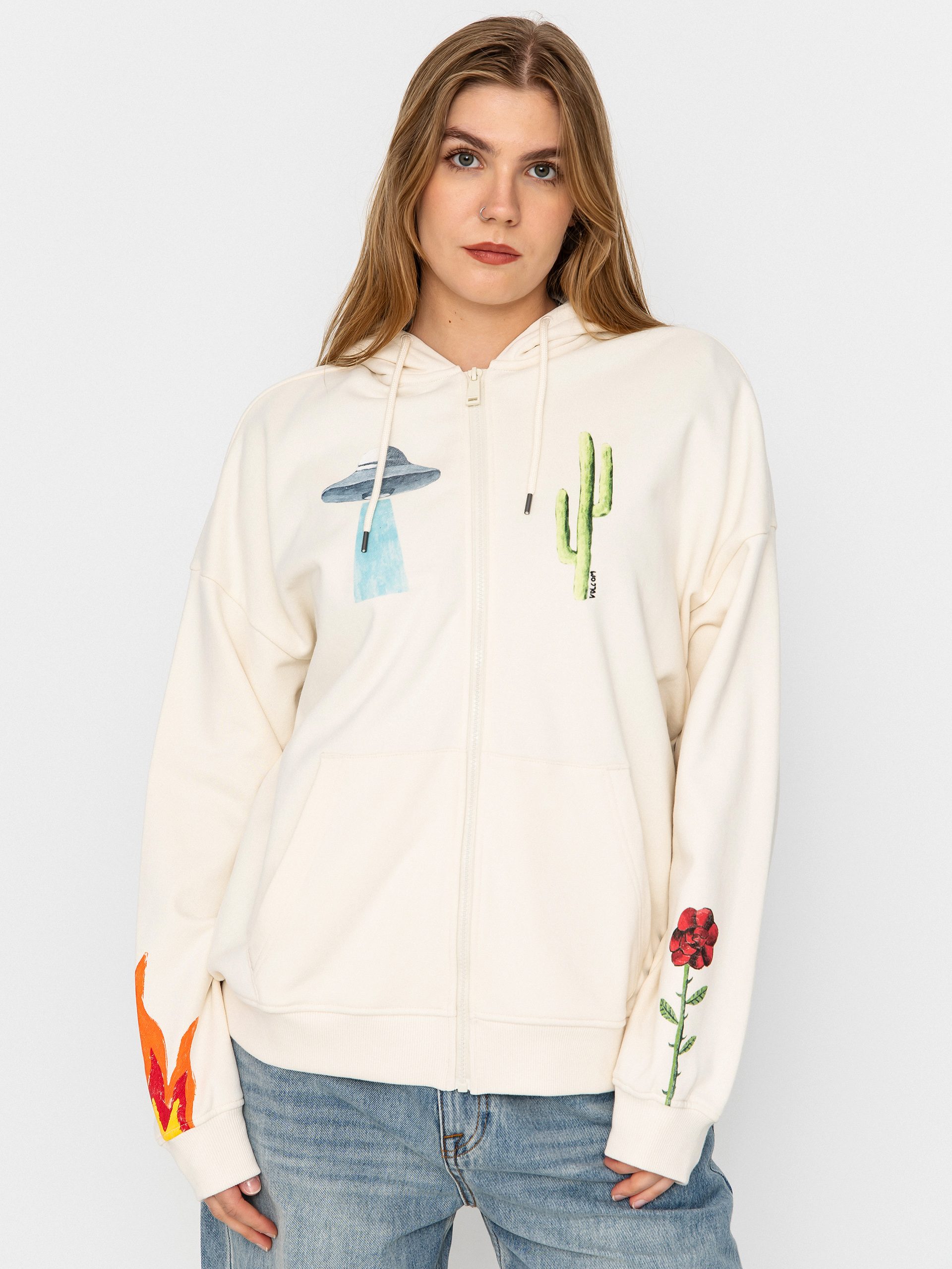 Volcom Fa Mickey Mason ZHD Wmn Hoodie (off white)