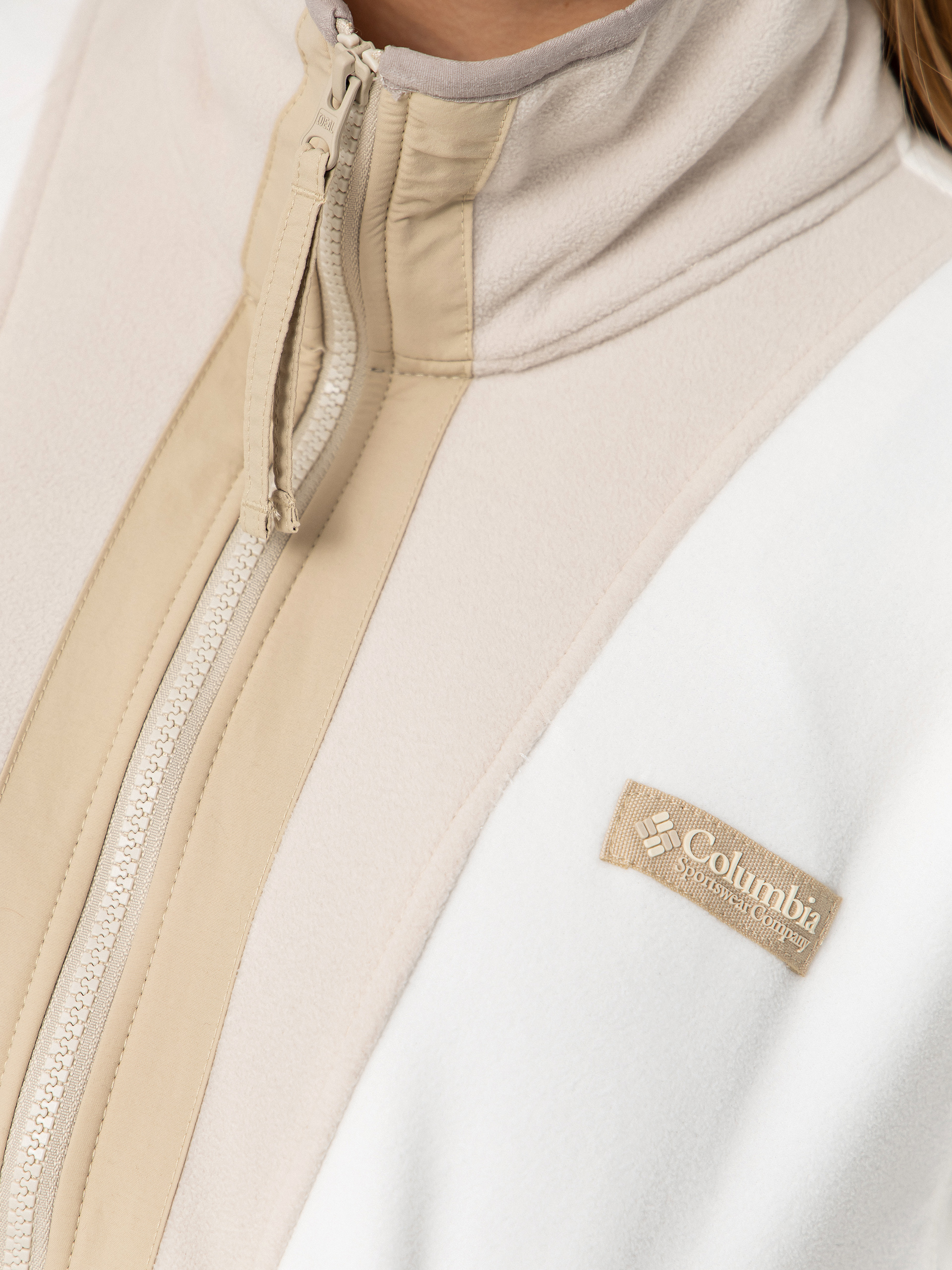 Womens Columbia Backbowl II Full Zip Fleece  (sea salt/dark stone/ancient fossil)