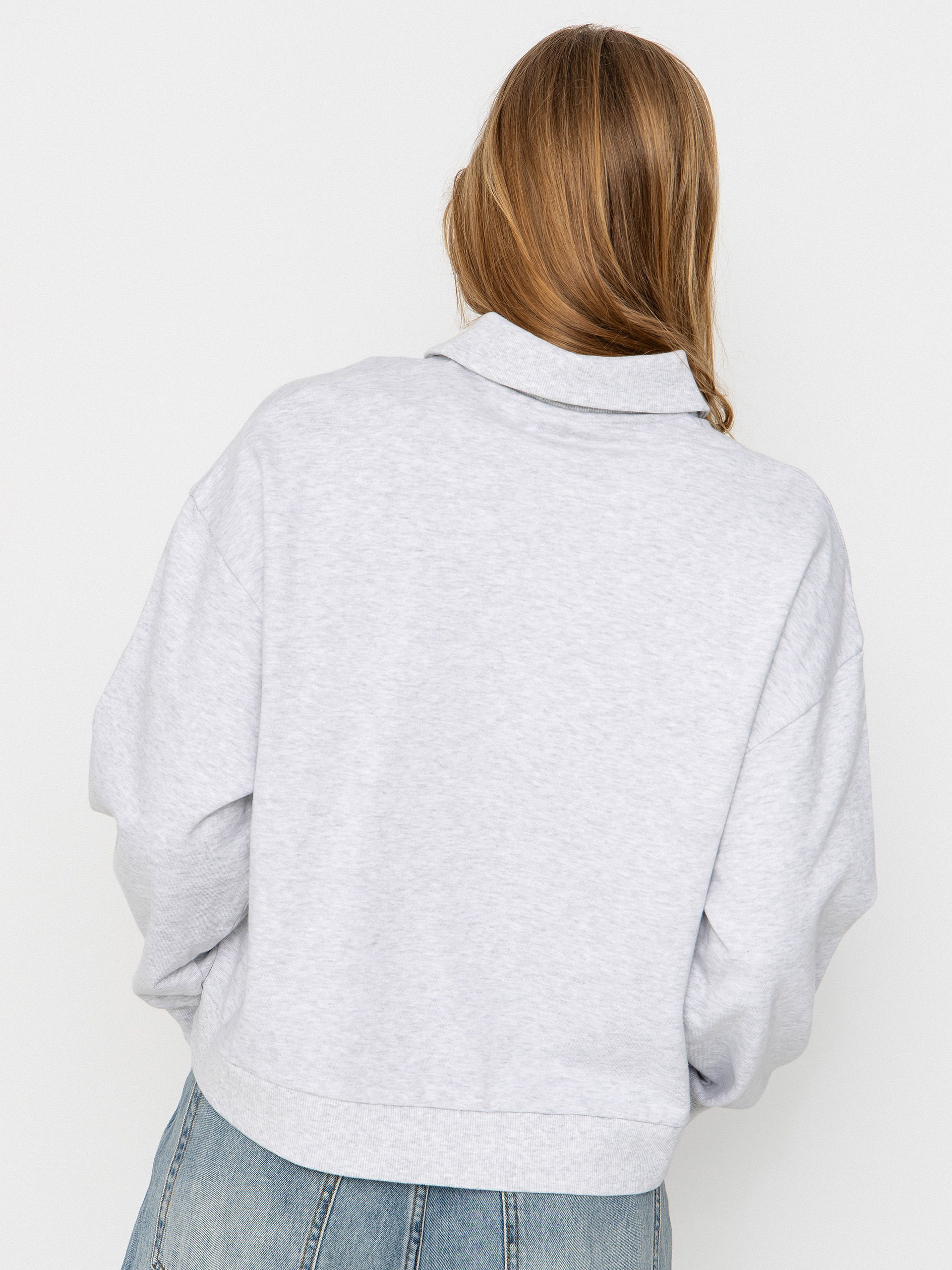 Carhartt WIP Brenta Polo Wmn Sweatshirt (ash heather/white)