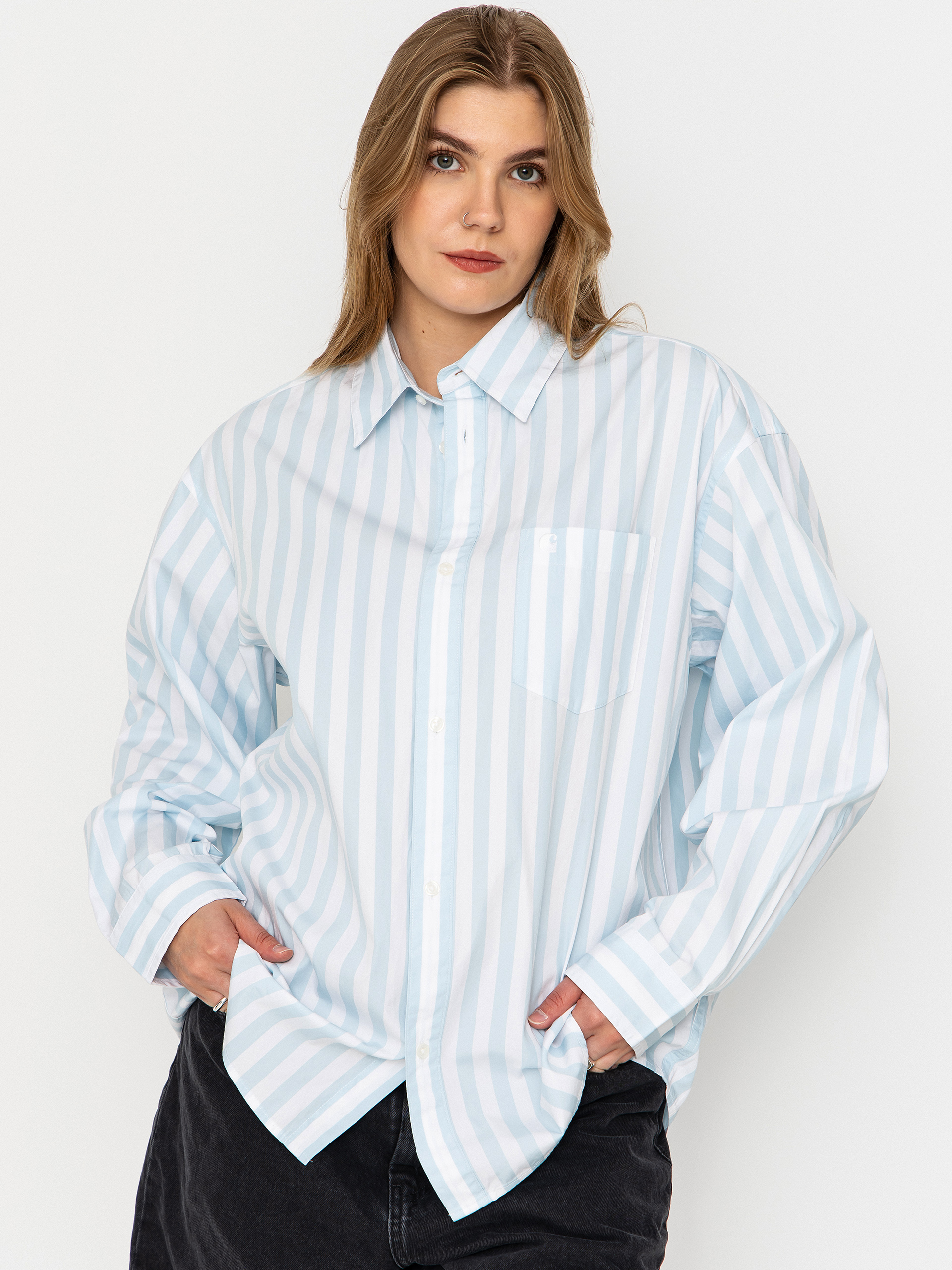 Carhartt WIP Shirt Royce Wmn (royce stripe/icaria/white)