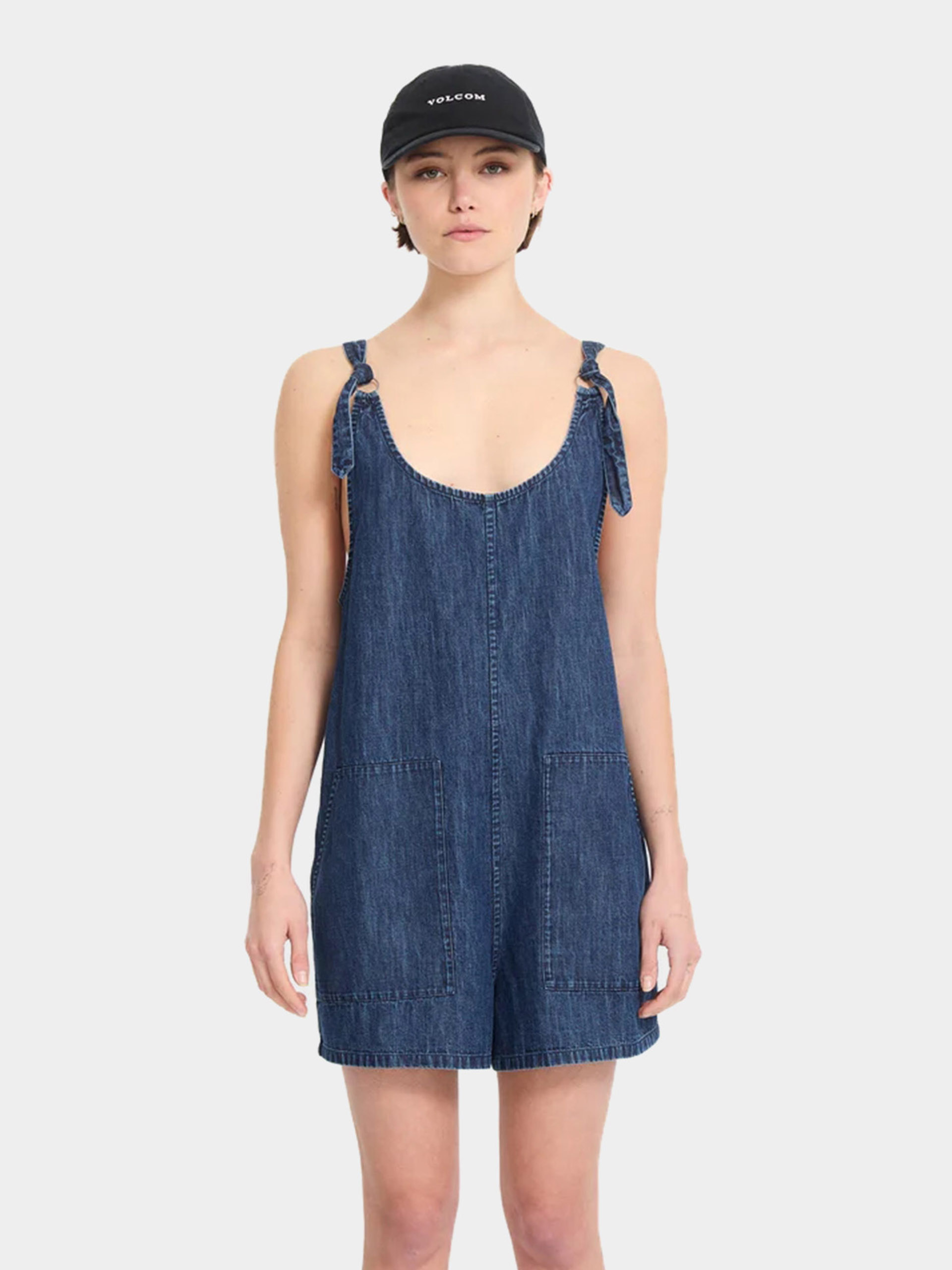 Volcom Overall Lived In Short Rompr Wmn (deja blue)