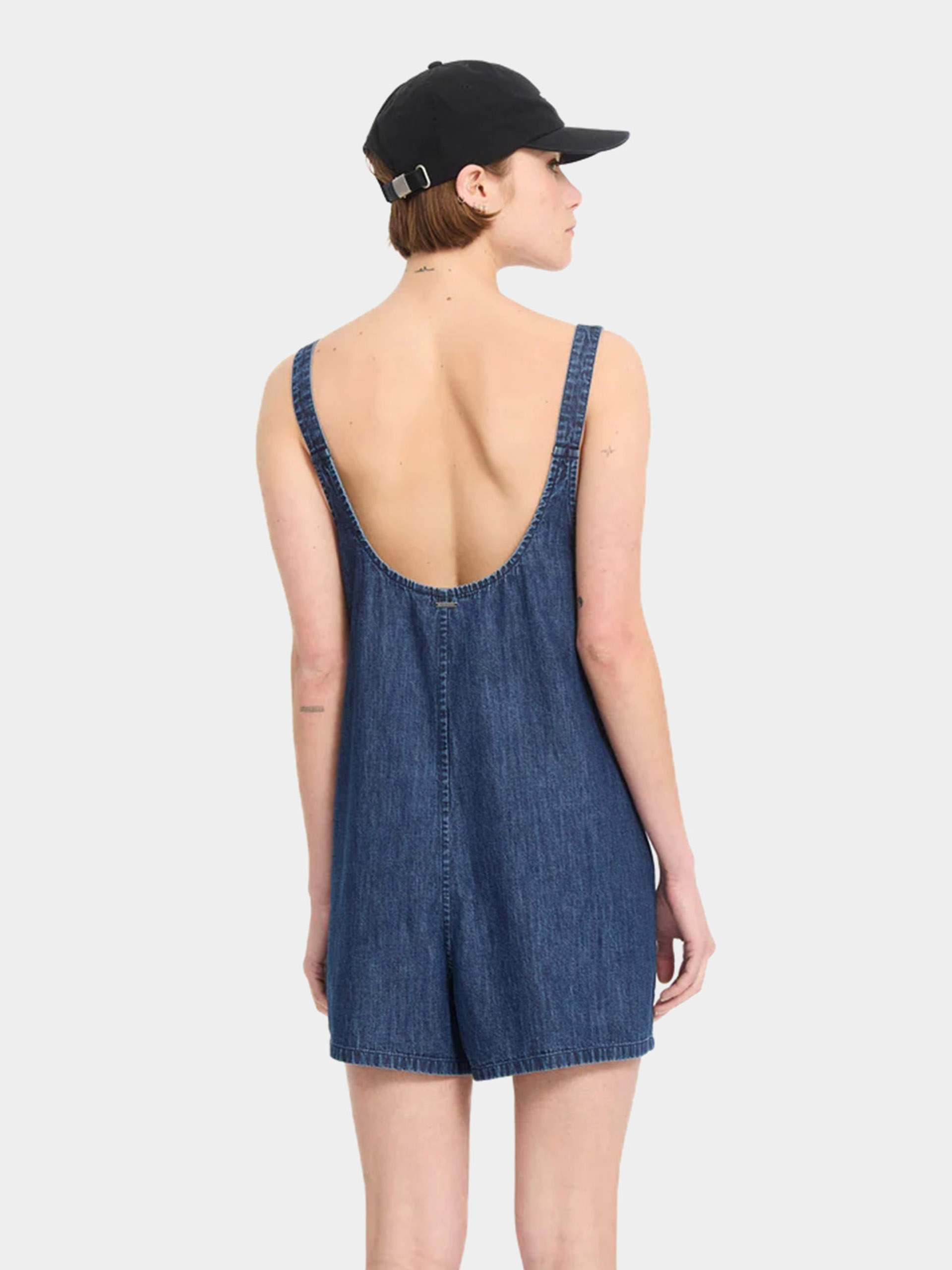 Damen Volcom Overall Lived In Short Rompr (deja blue)