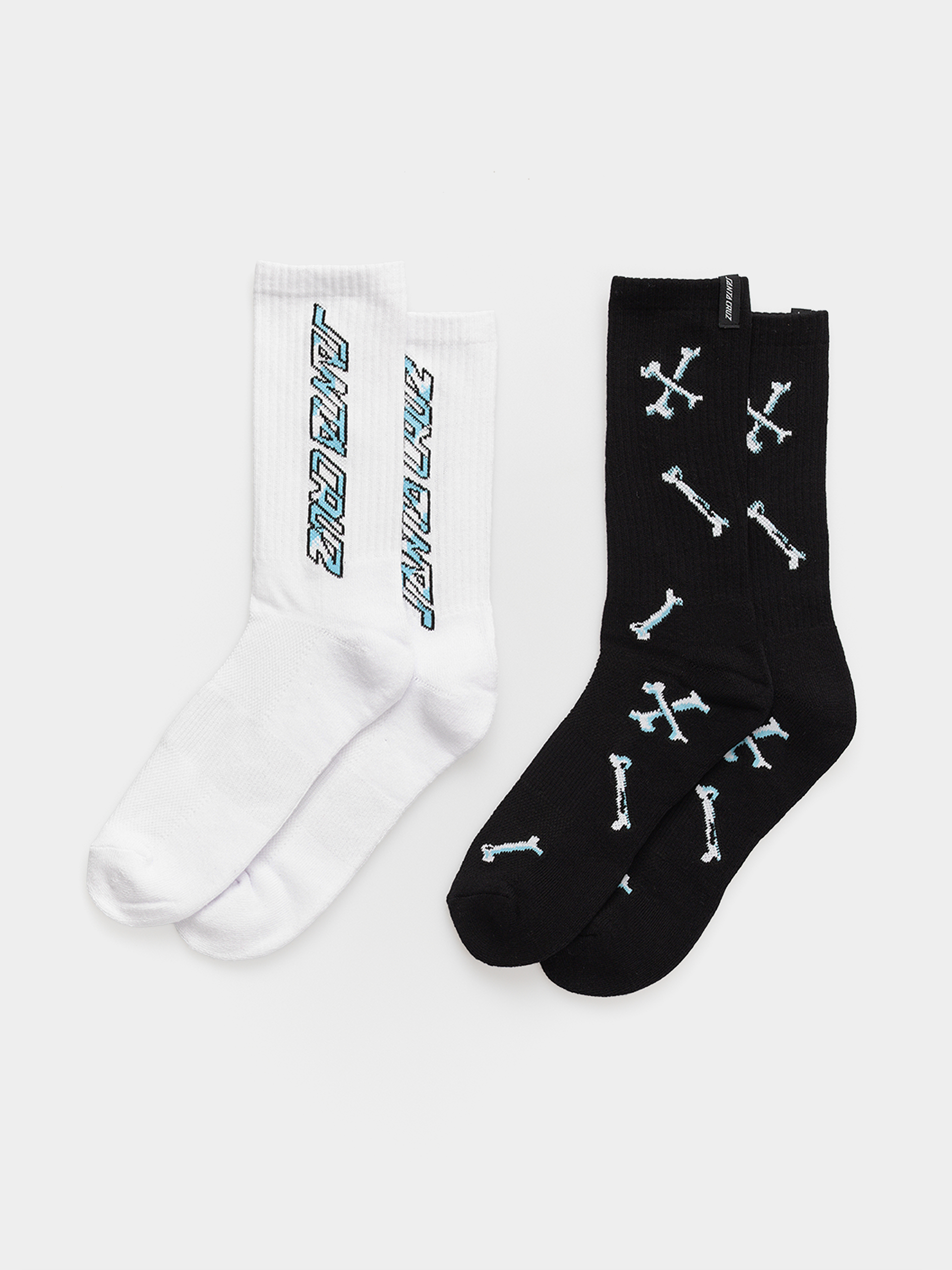 Santa Cruz Socken Salba Bones 2pk (black & white)