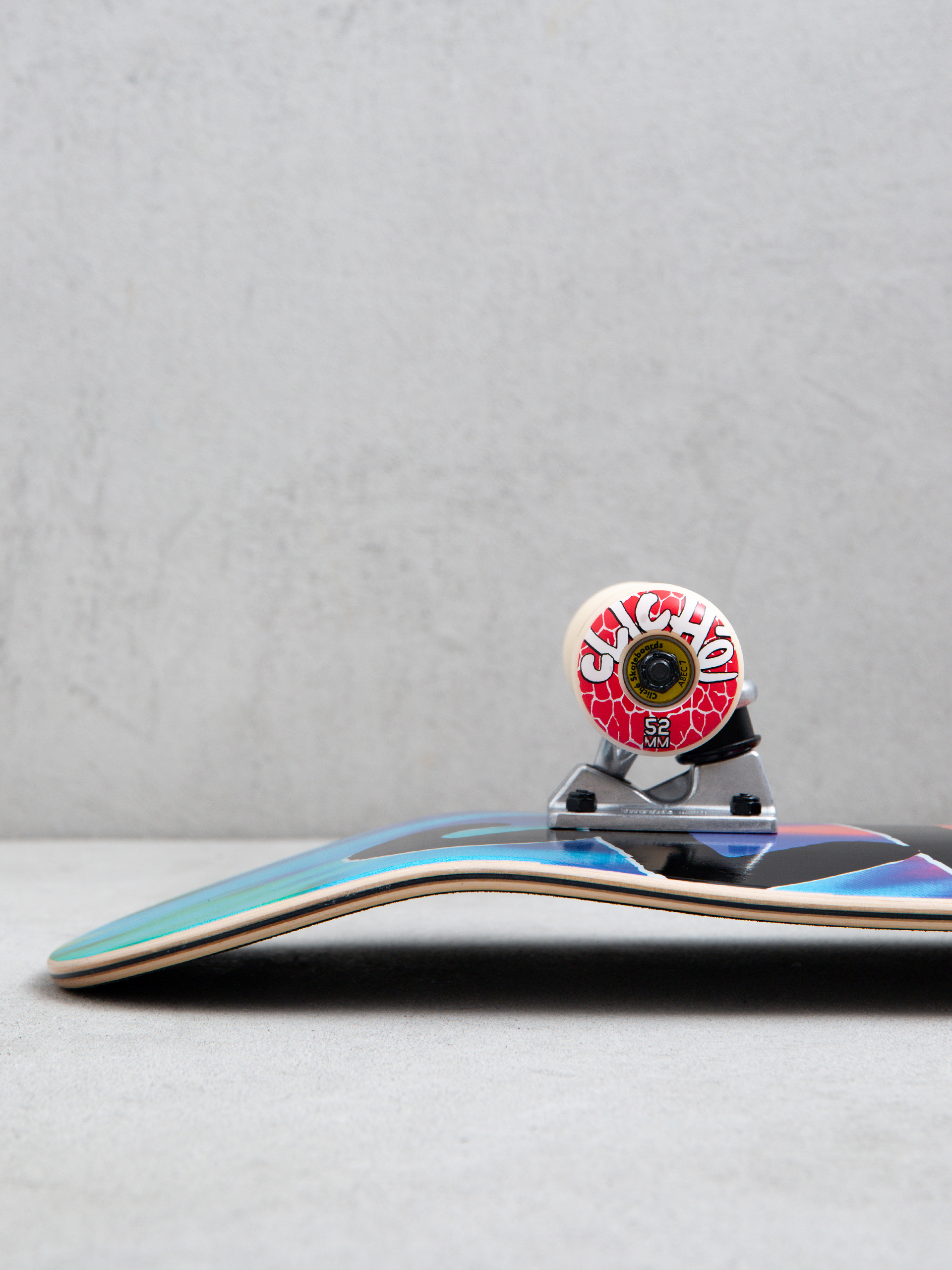 Cliche Handwritten Invert Skateboard (tie dye)