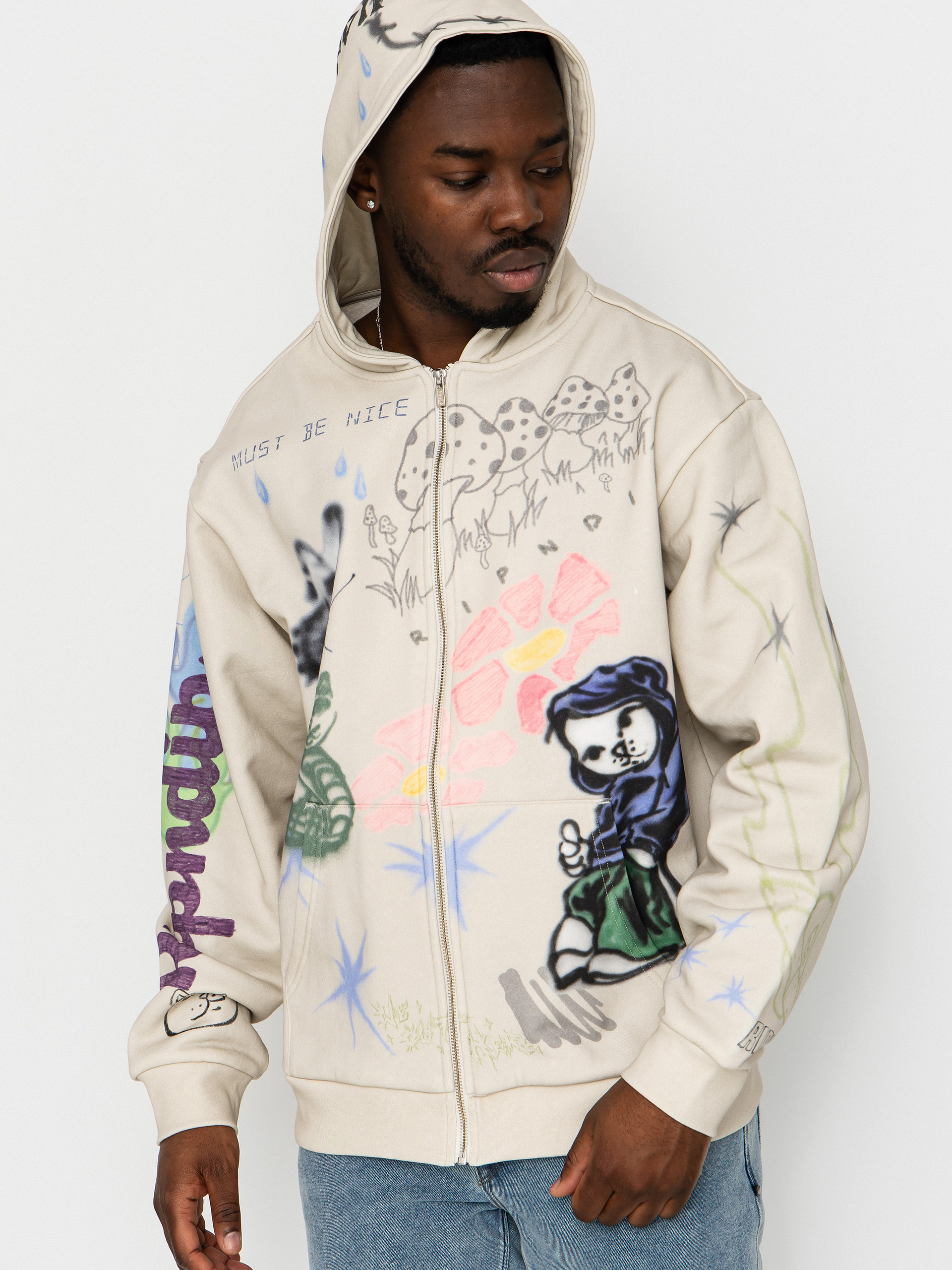 RipNDip Goosebumps ZHD Hoodie - white (bone)