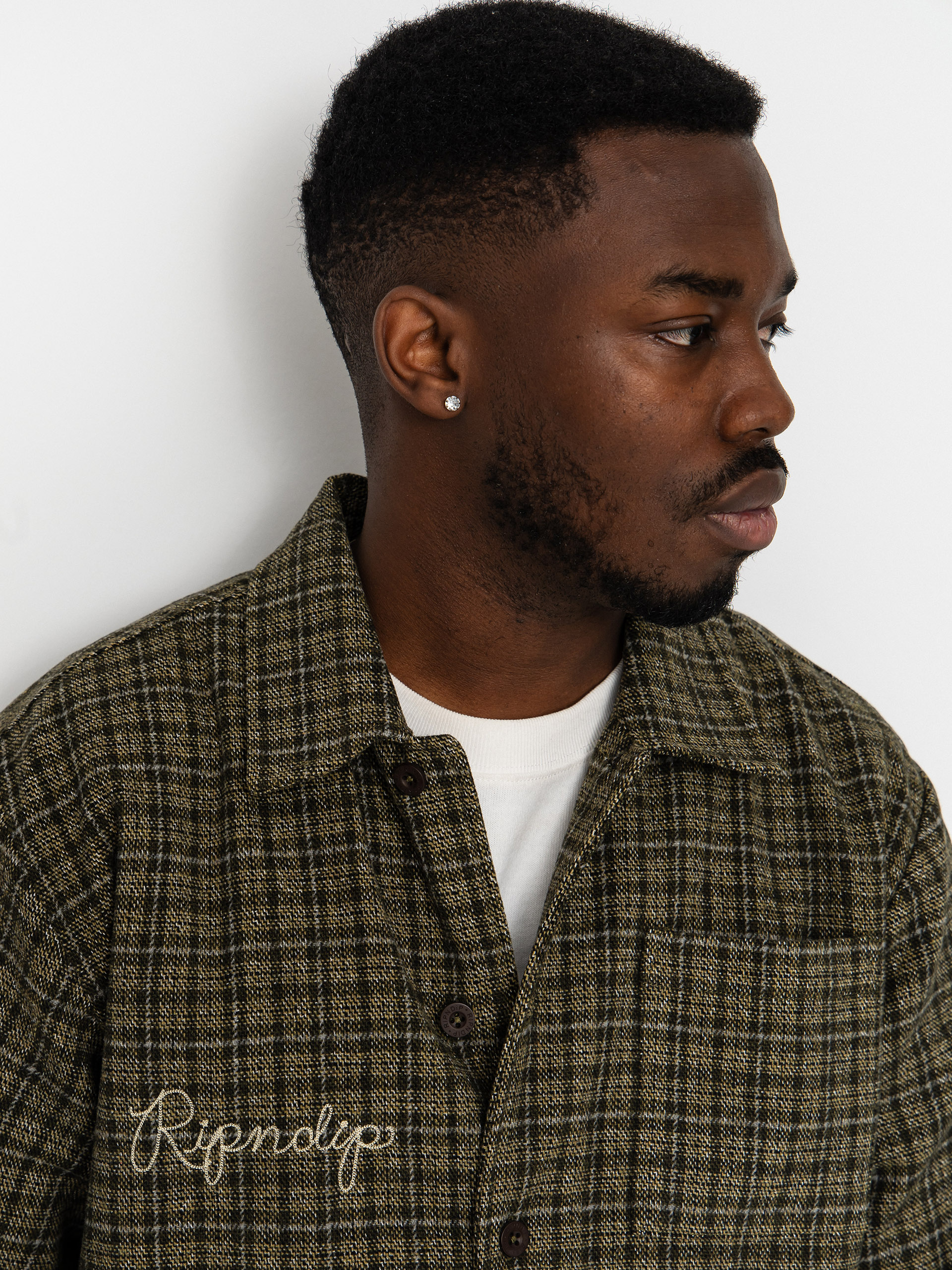 RipNDip Where The Flowers Bloom Flannel Jacke (olive)