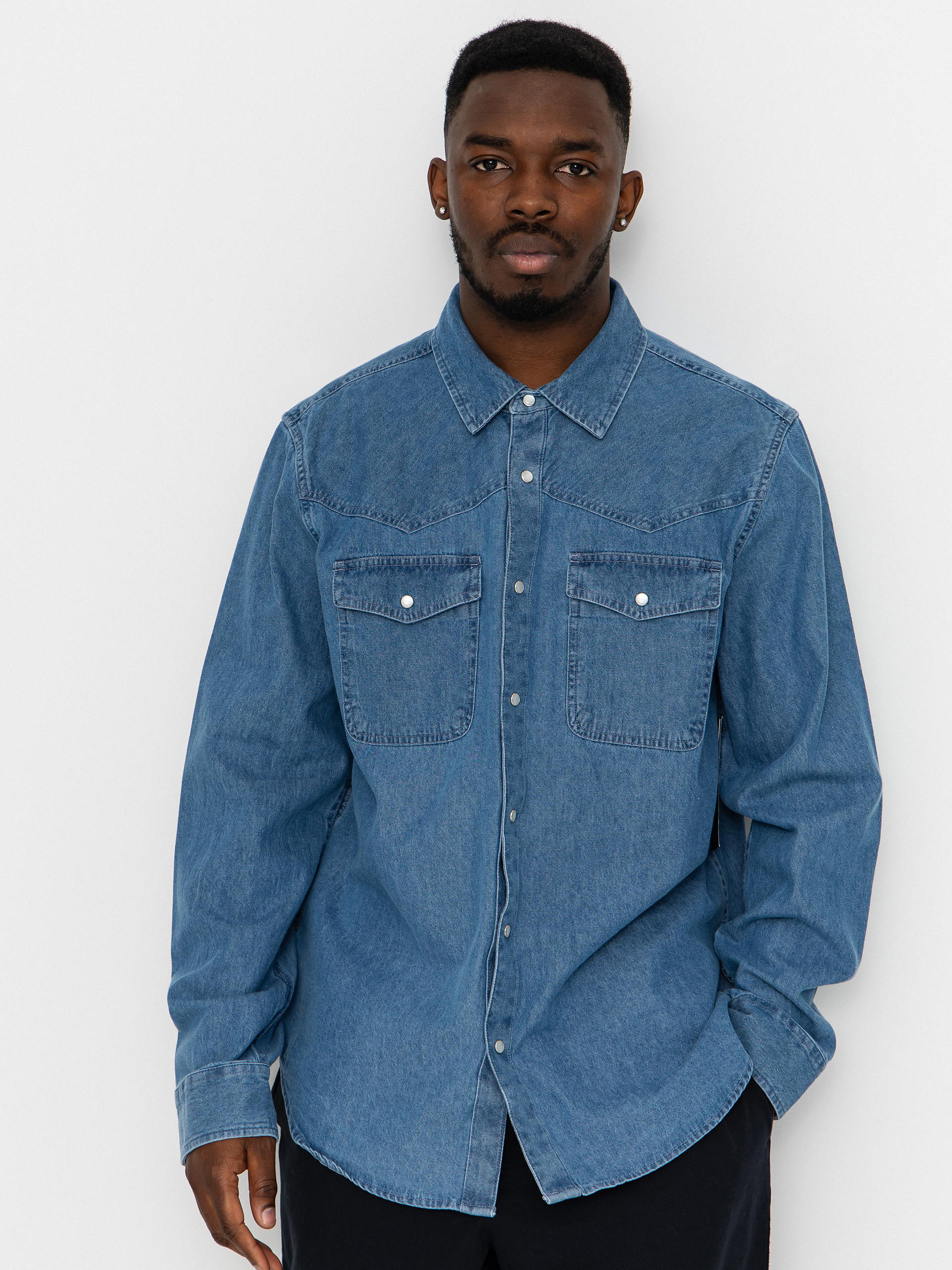 Brixton Waylon Lw Overshirt Hemd (med wash chambrey)