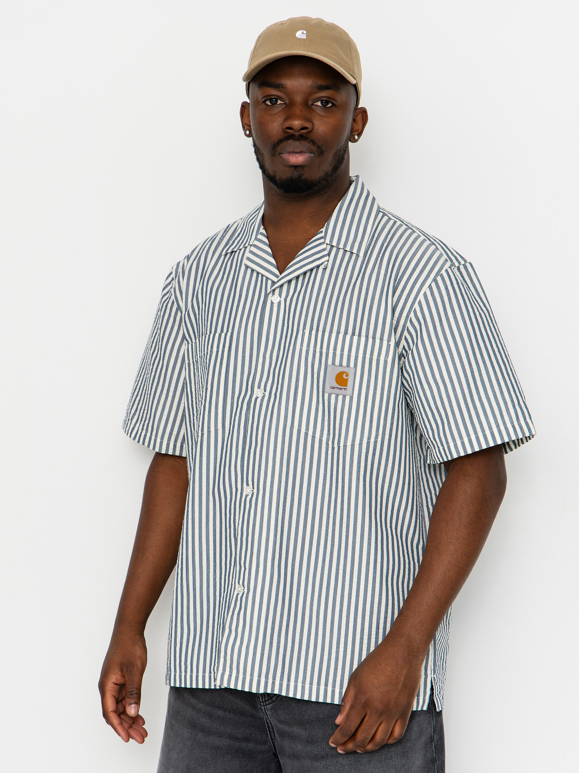 Carhartt WIP Leavel Hemd (leavel stripe/blue river/wax)