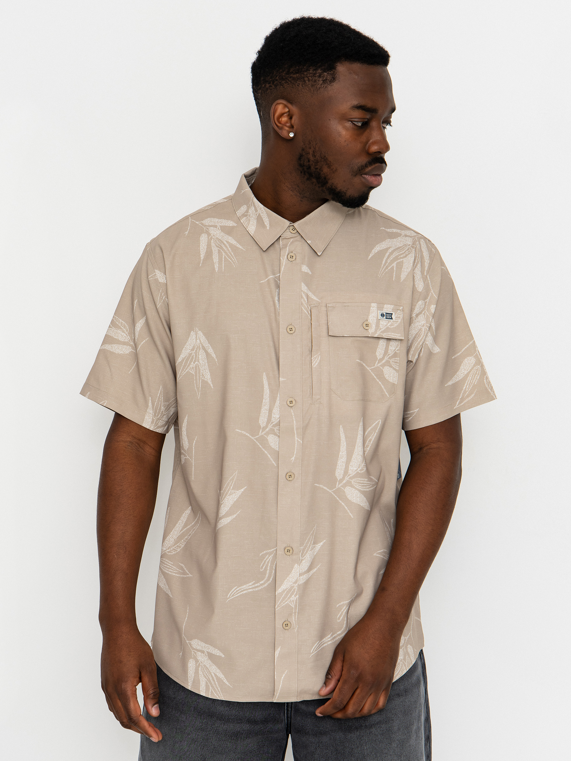 Salty Crew Shirt Flagship Uv Button Up (dark khaki)