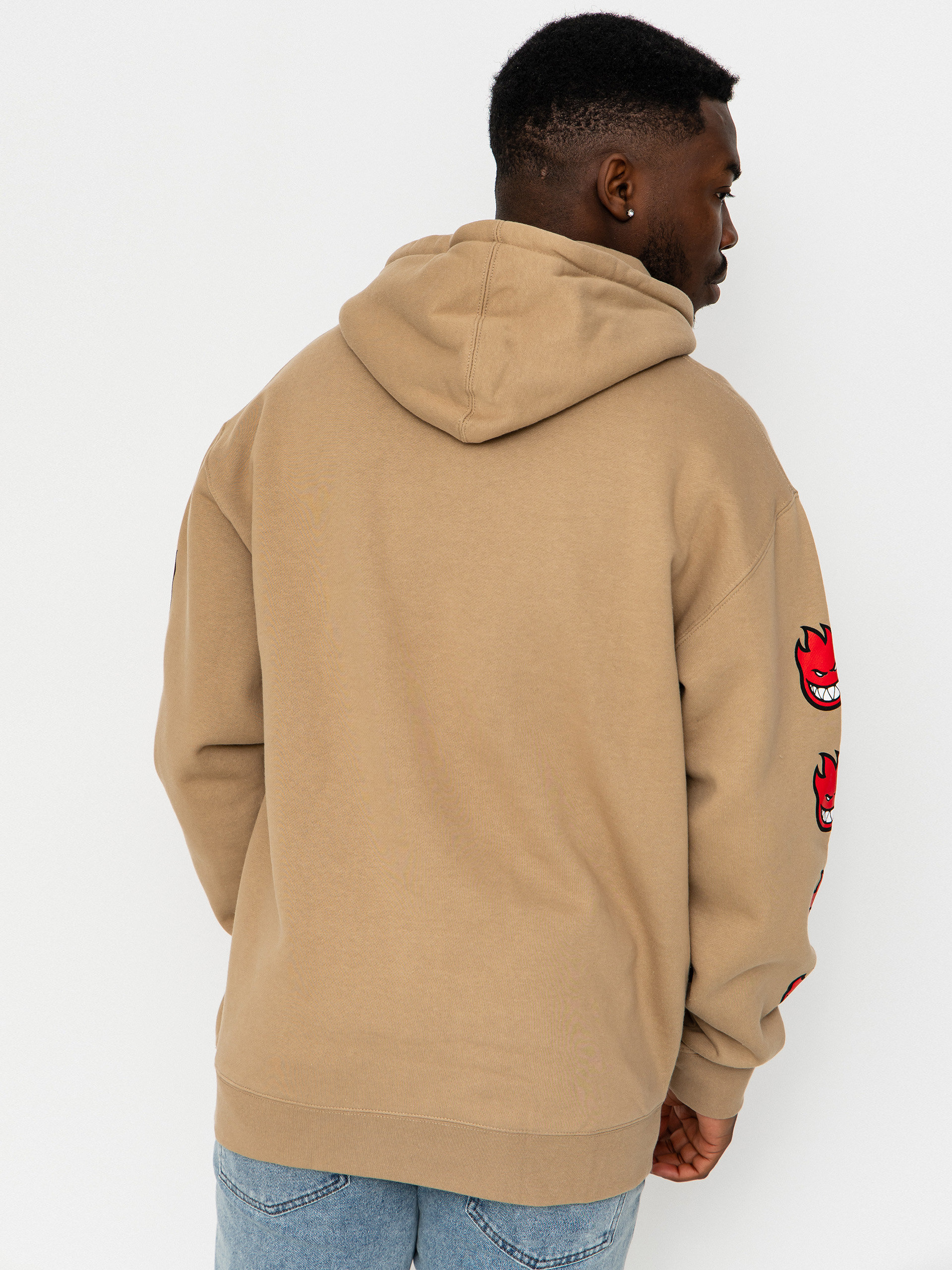 Spitfire Hoodie Classic 87 Bighead Fill Sleeve HD (sandstone w/red white black prints)