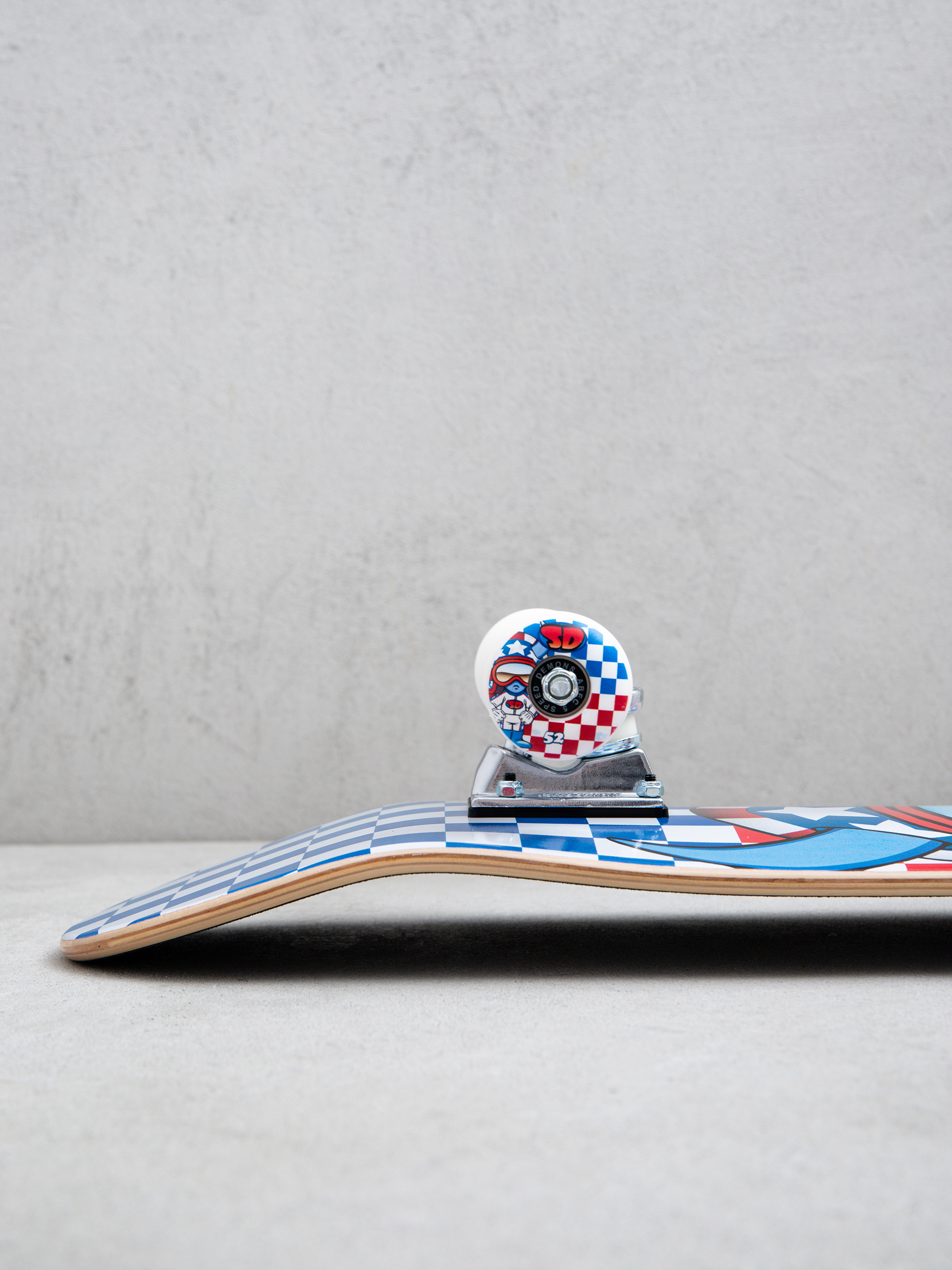 Speed Demons Skateboard Stars (red/wht/blue checks)