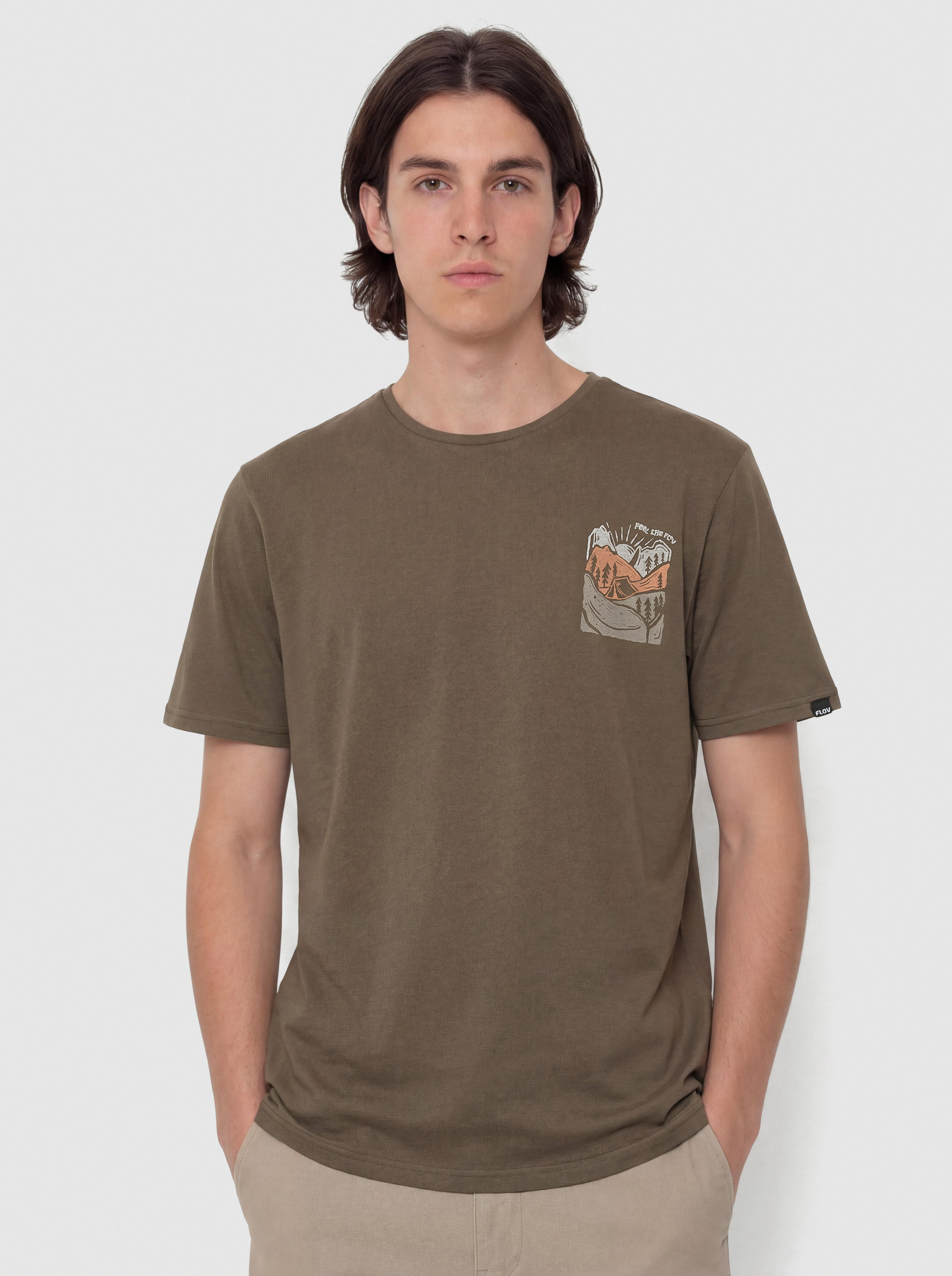 FLOV Timberon T-shirt (dark brown/orange)