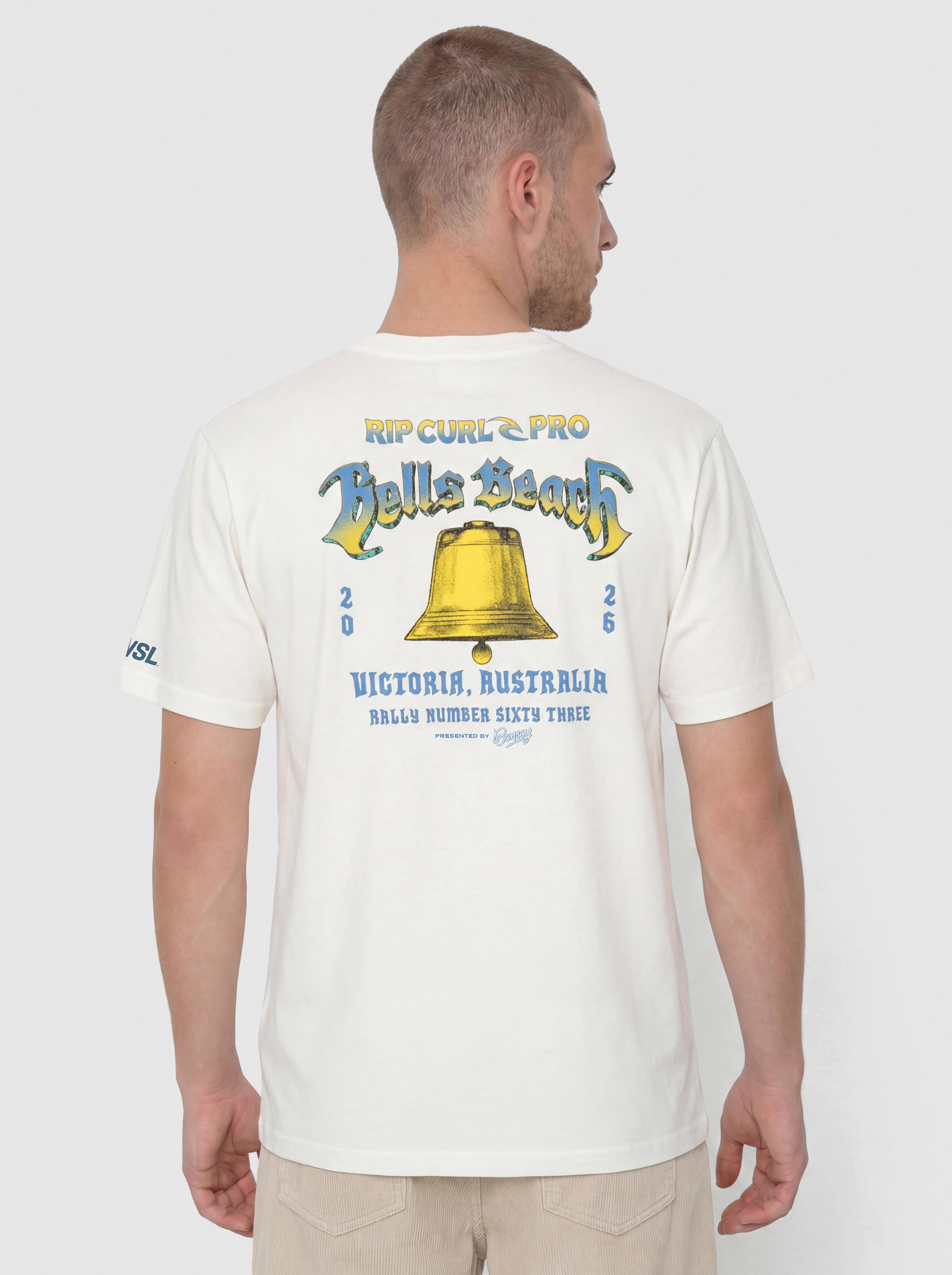 Rip Curl Bells Pro 26 Bell Logo T-Shirt (bone)