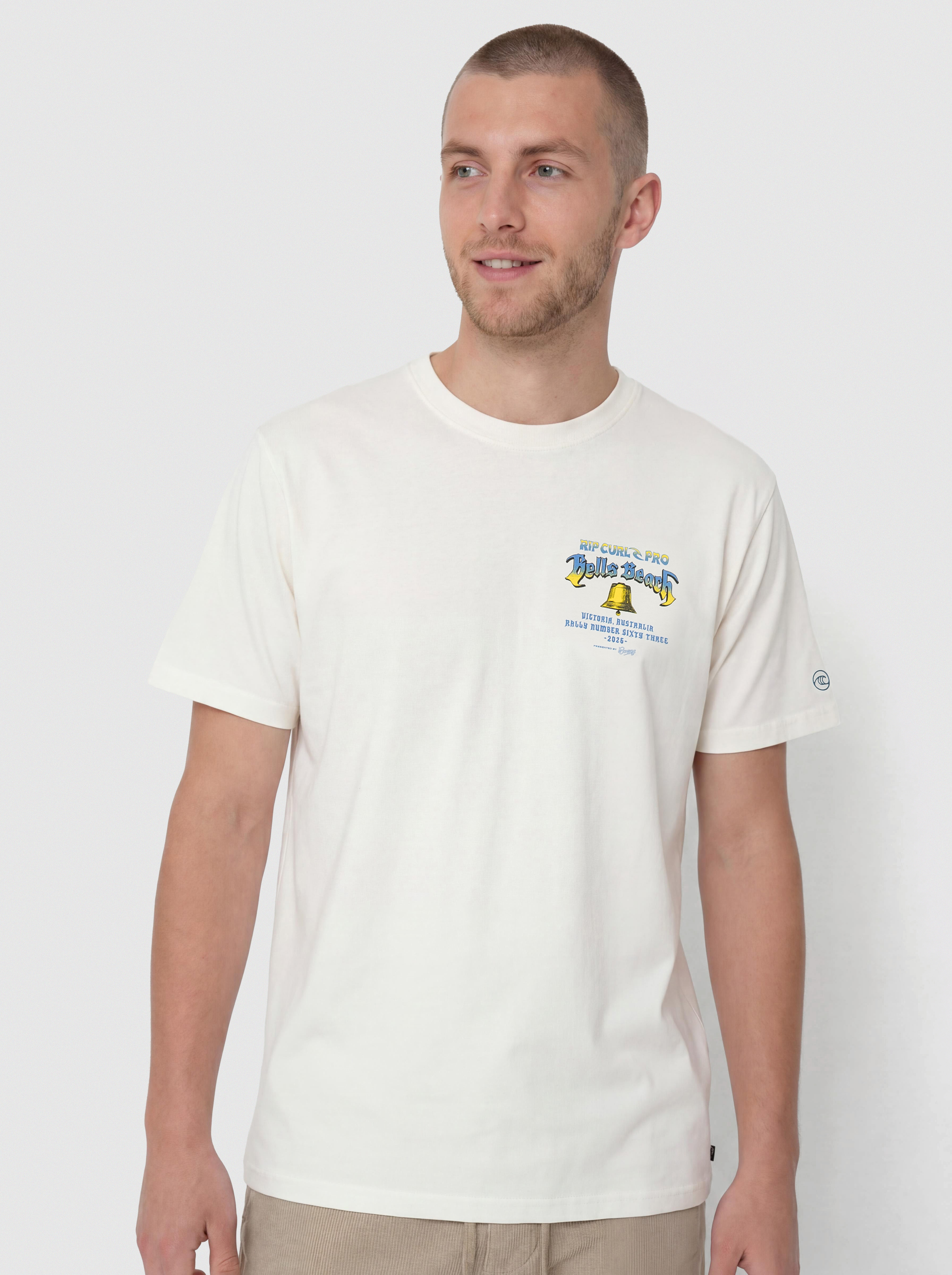 Rip Curl Bells Pro 26 Bell Logo T-Shirt (bone)