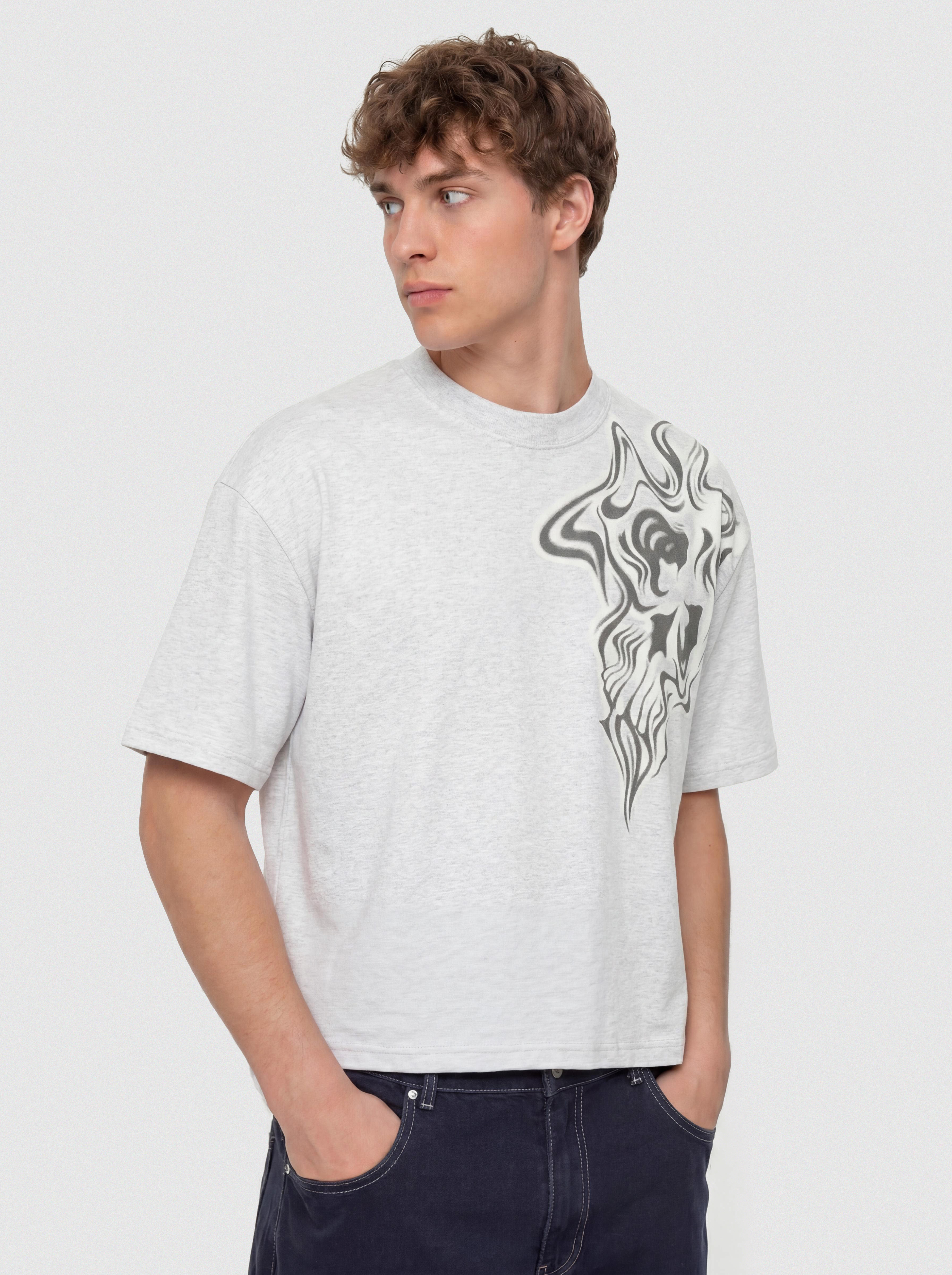 Vans Lx Smoke Skull T-Shirt (ash heather)