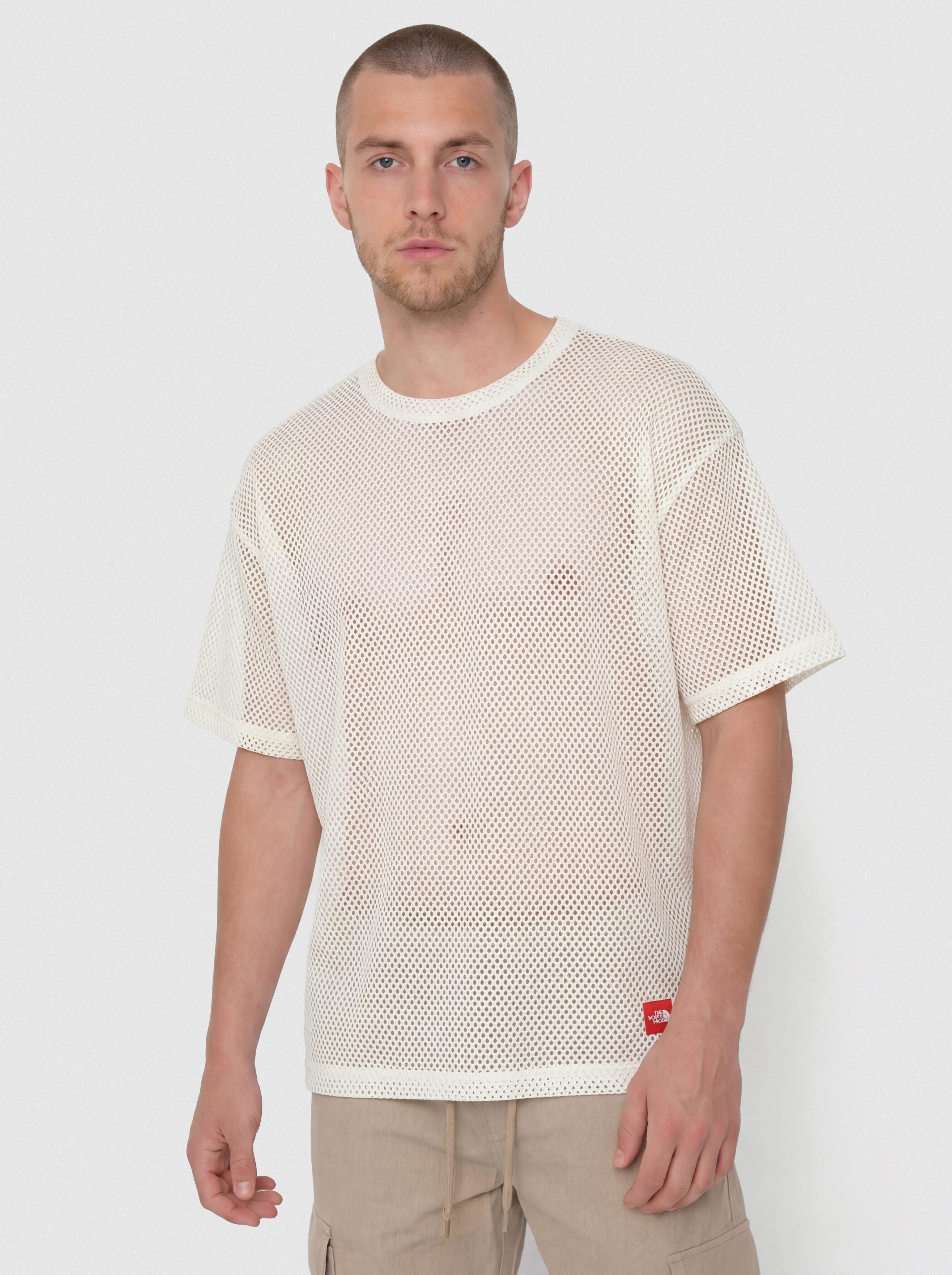 The North Face Tnf Red Box Mesh T-Shirt (white dune)