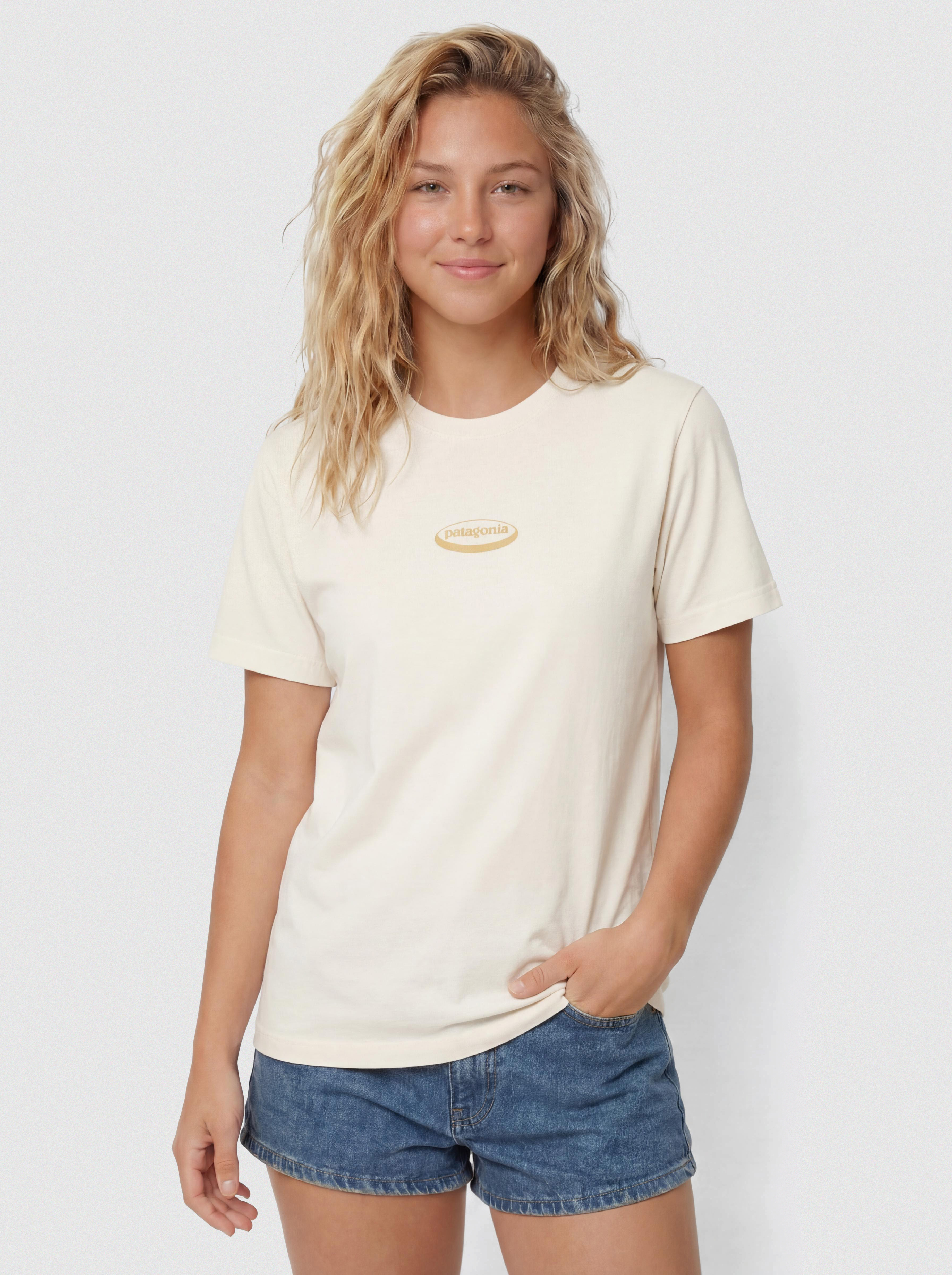 Patagonia T-Shirt 95 Oval Logo Oversized Wmn (undyed natural)