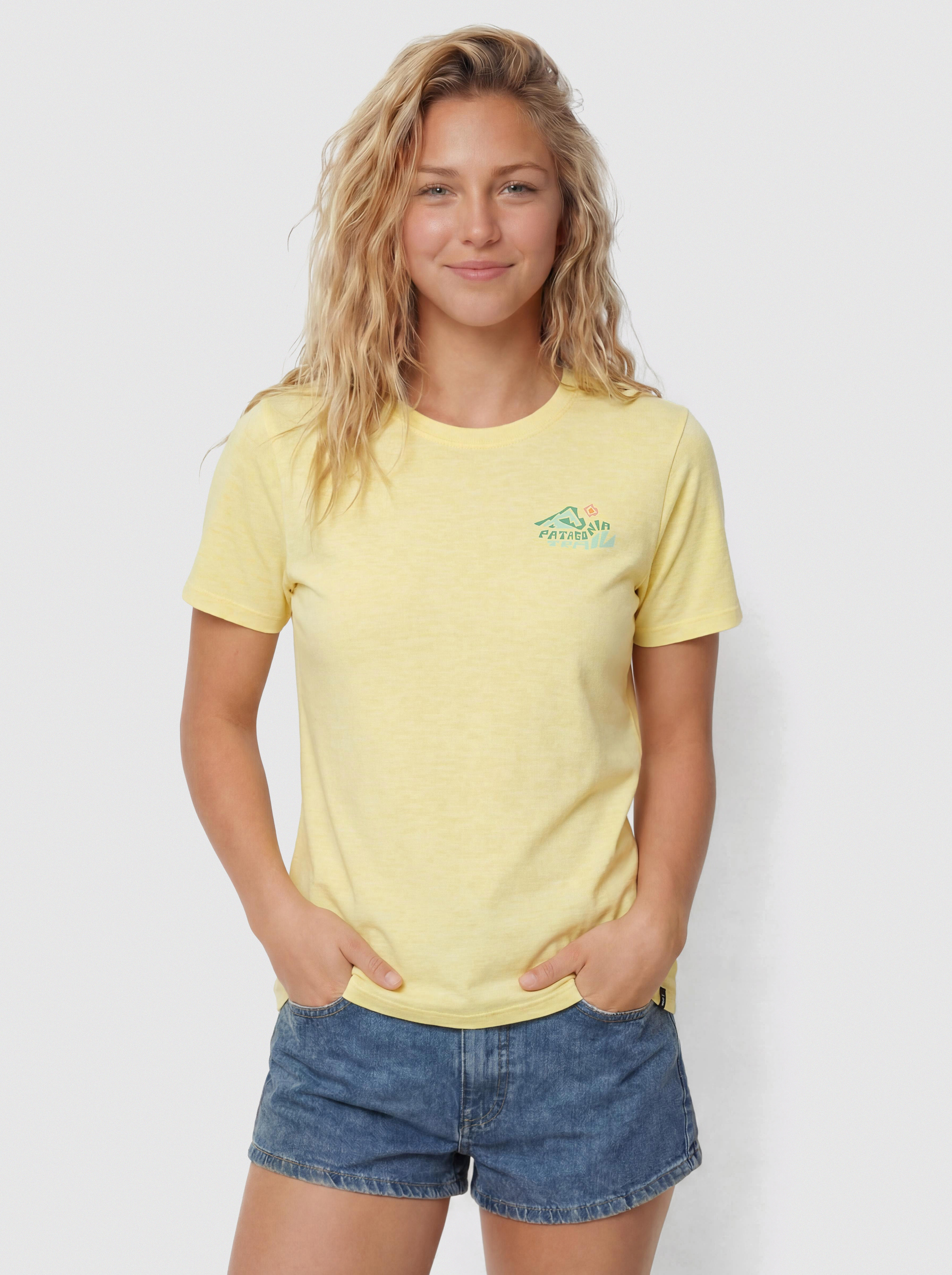 Patagonia T-Shirt Capilene Cool Trailcheck Wmn (lemon zest)