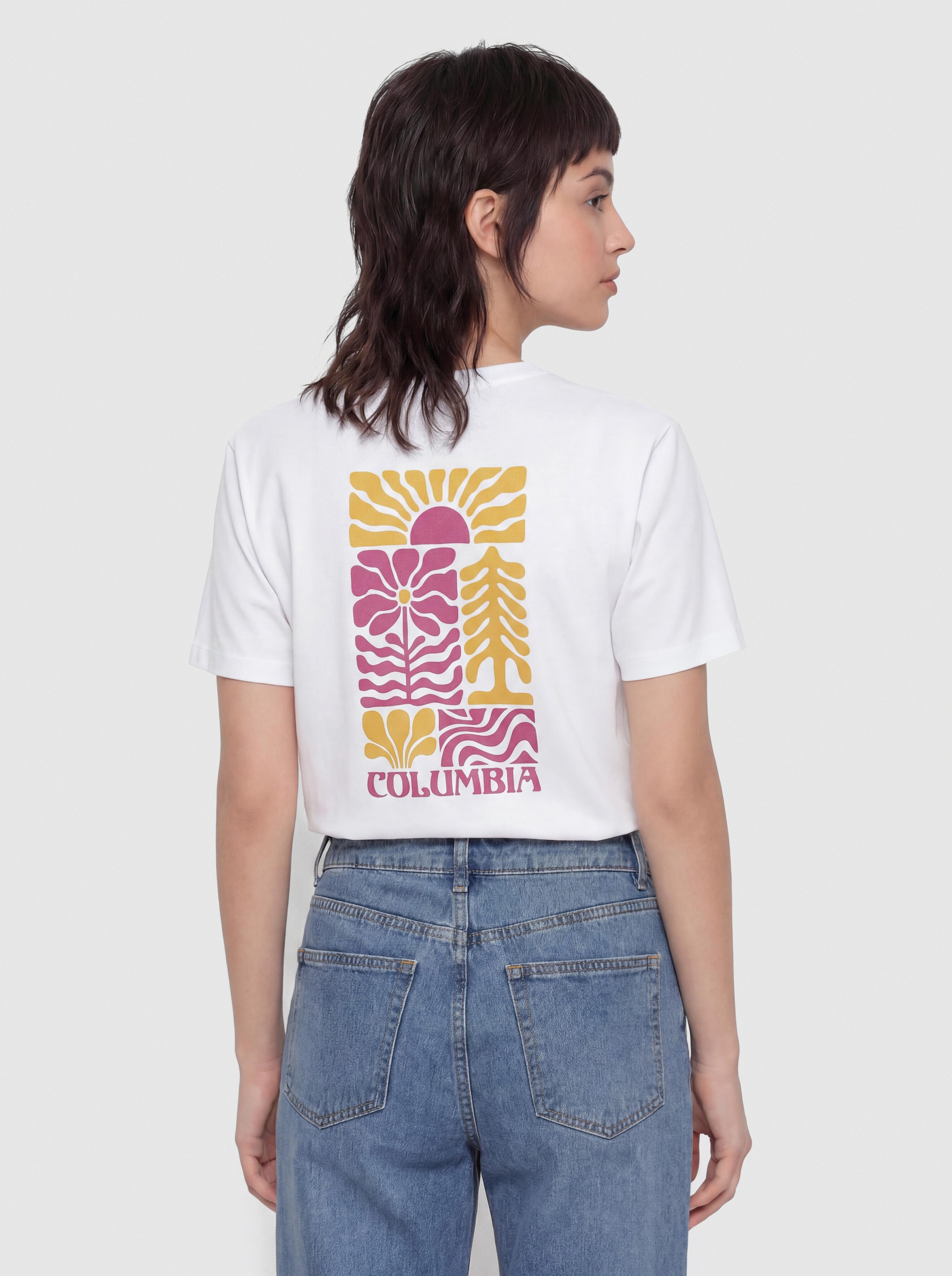 Columbia T-Shirt Rolling Bend Graphic Oversized Wmn (white/floral groove)