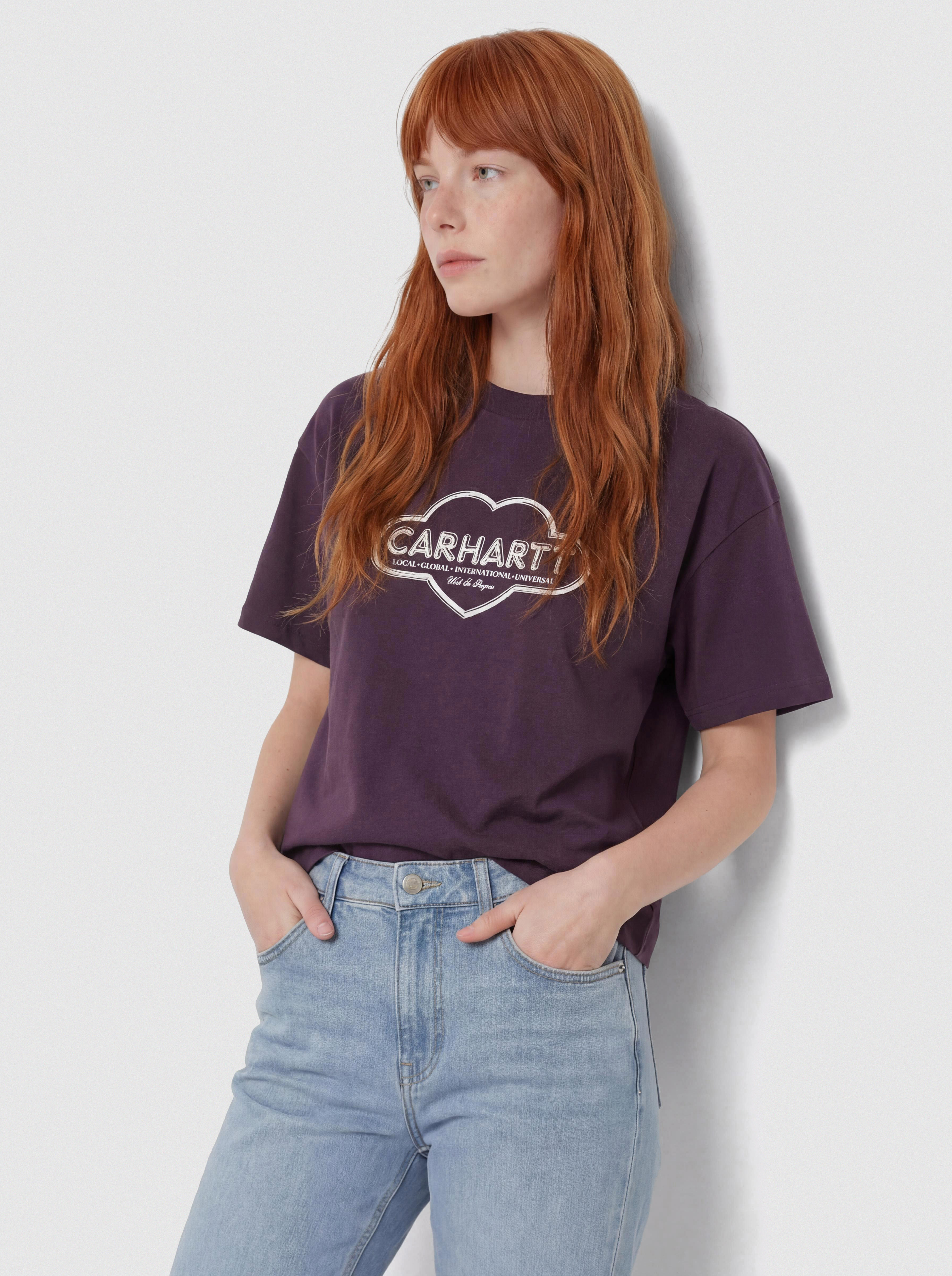 Carhartt WIP T-Shirt Cloud Heart Wmn (cozy purple)