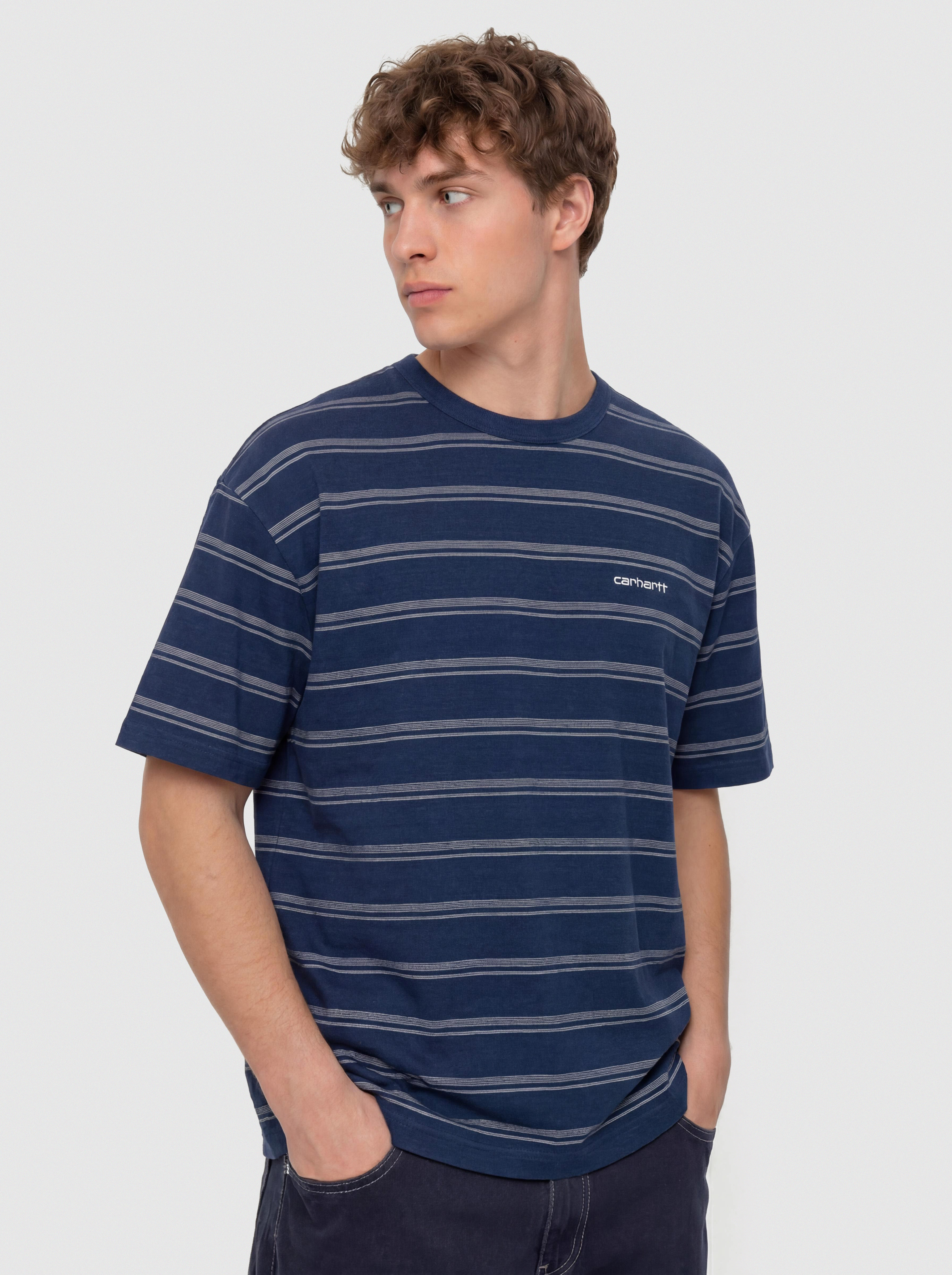 Carhartt WIP Matti T-Shirt (matti stripe/blue/phlox)