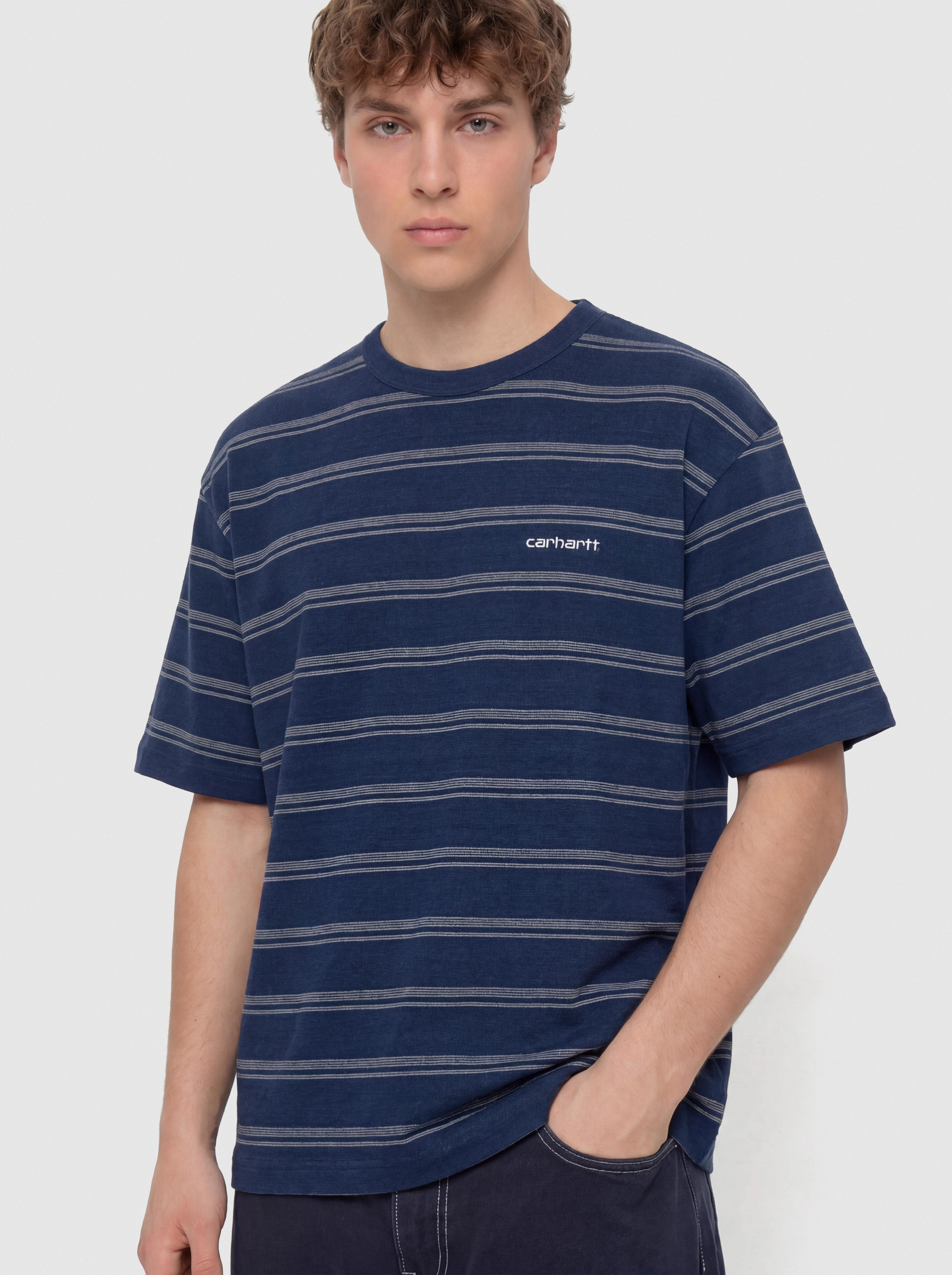 Carhartt WIP Matti T-Shirt (matti stripe/blue/phlox)