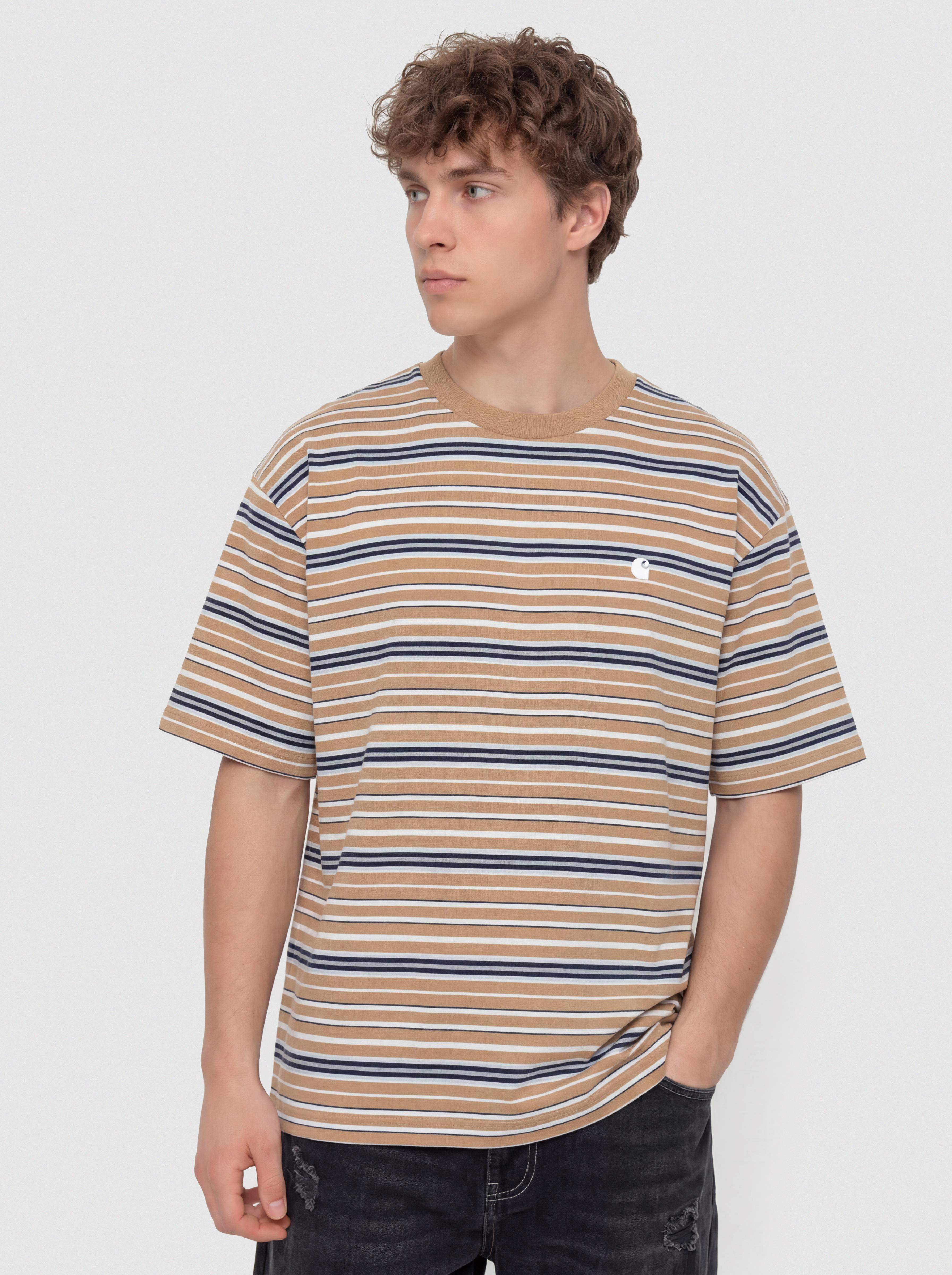 Carhartt WIP Zane T-Shirt (zane stripe/peanut)