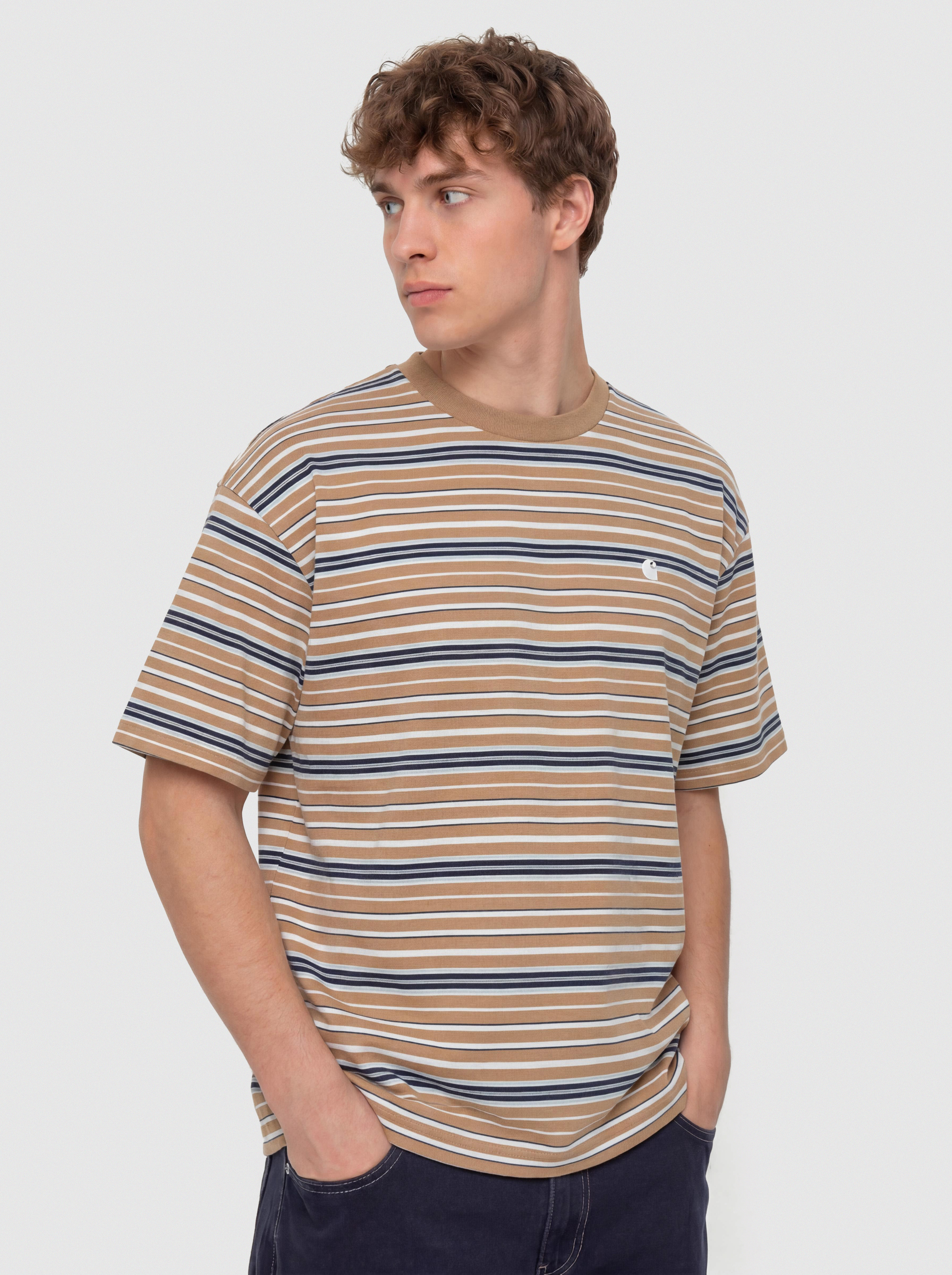 Carhartt WIP Zane T-Shirt (zane stripe/peanut)
