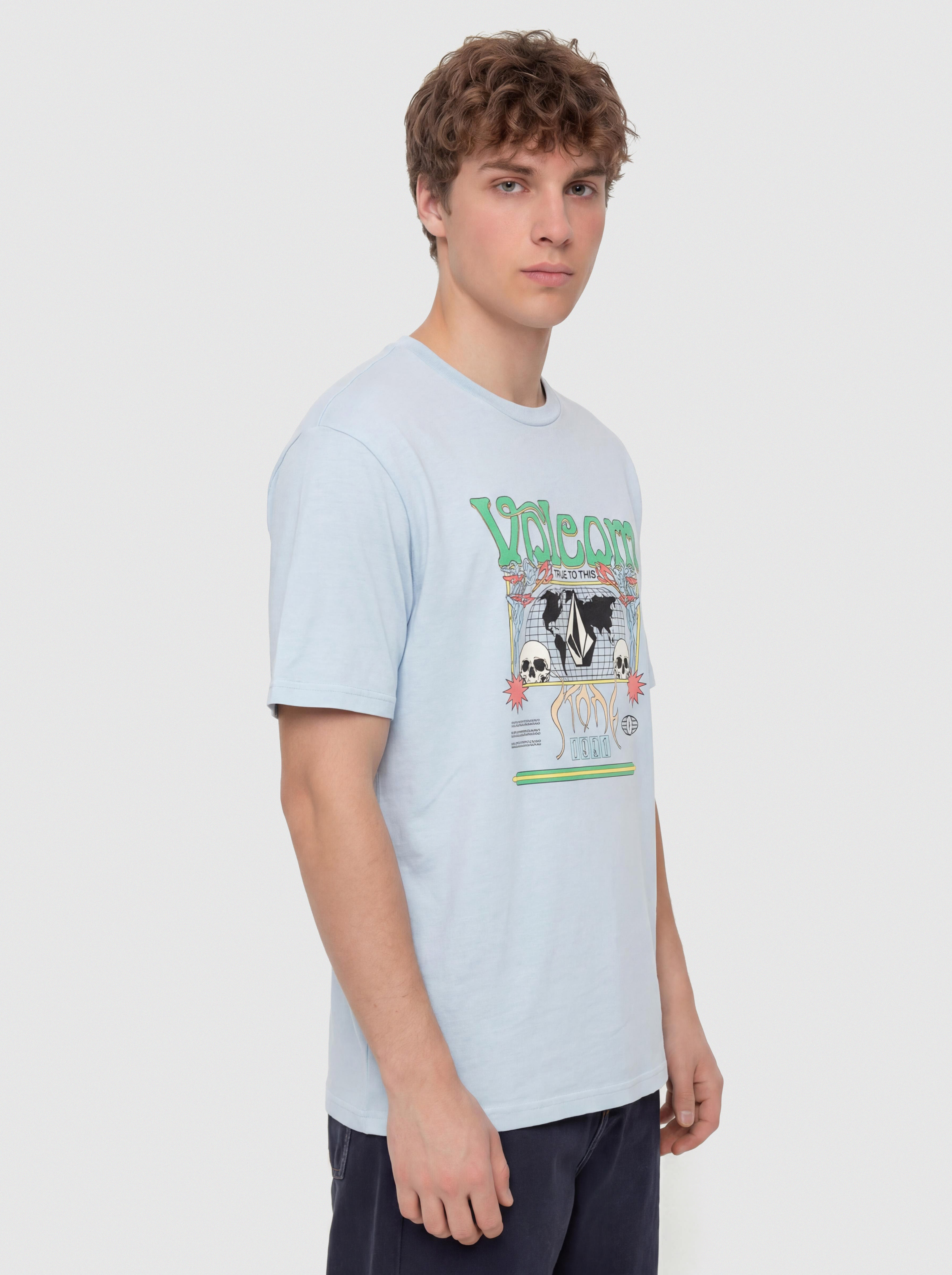 Volcom Worldly Pw T-shirt (carolina blue)