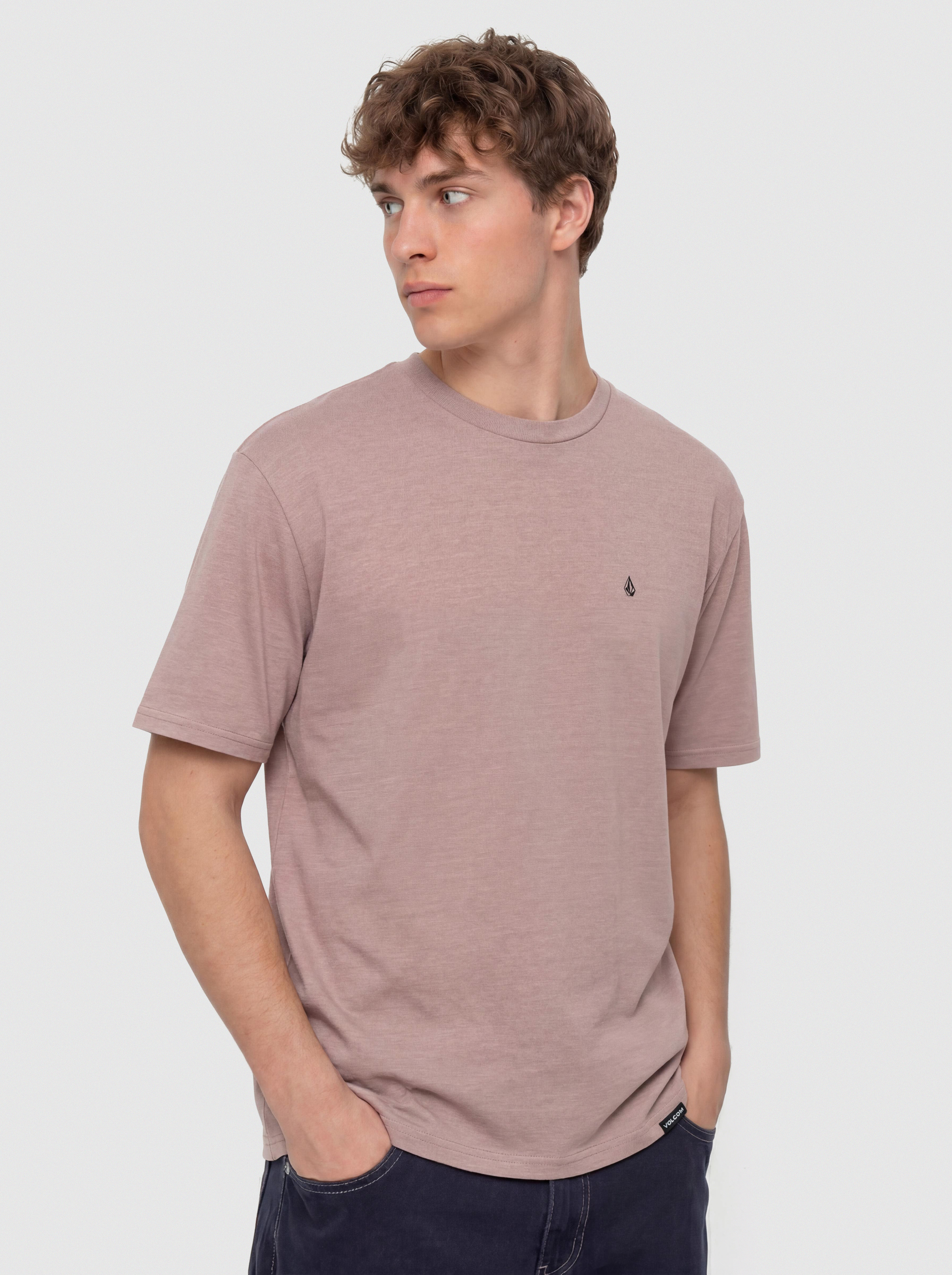 Volcom T-Shirt Solid Stone Emb (bark brown)