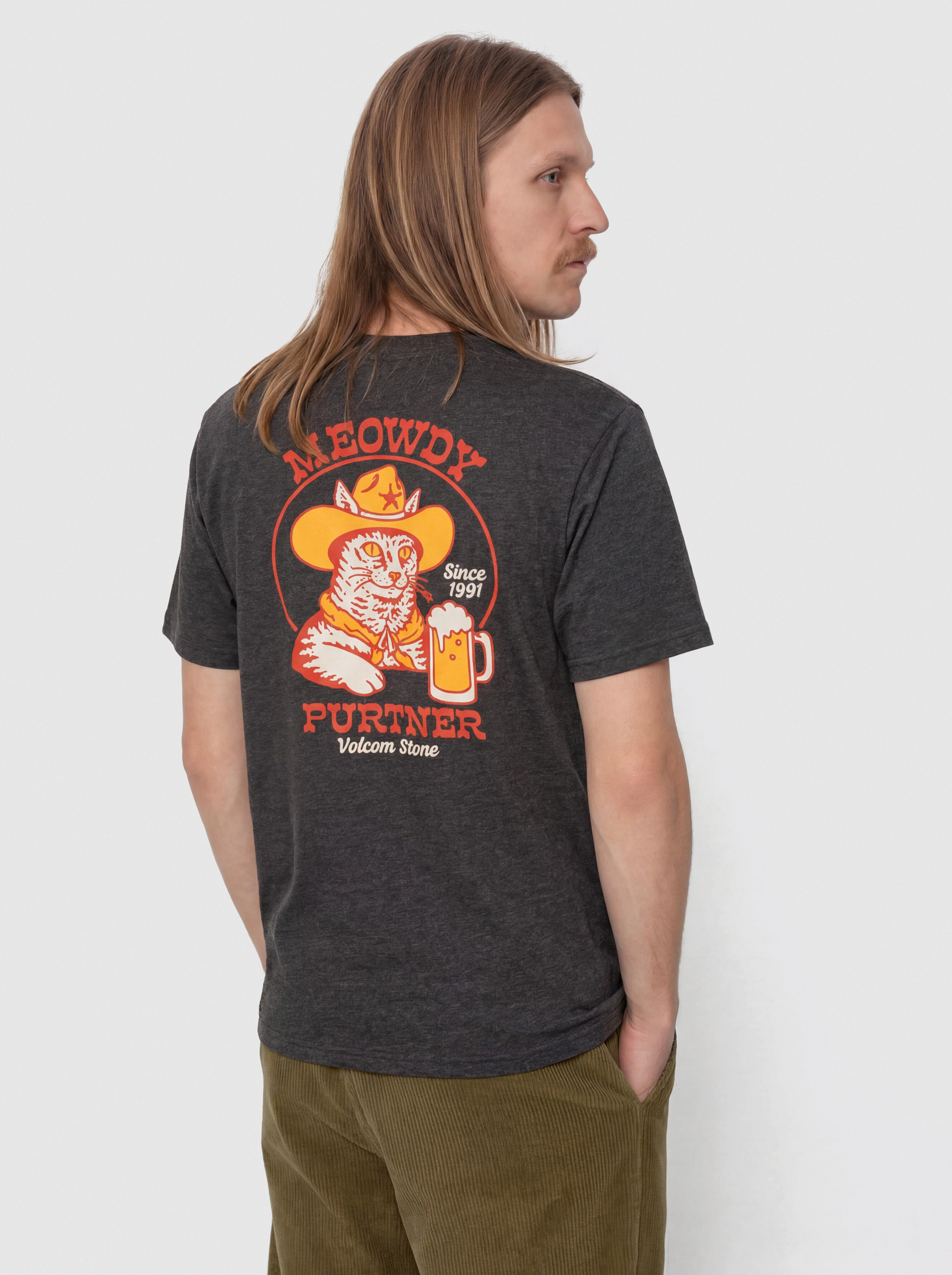 Volcom Meowdy Hth T-Shirt (heather black)