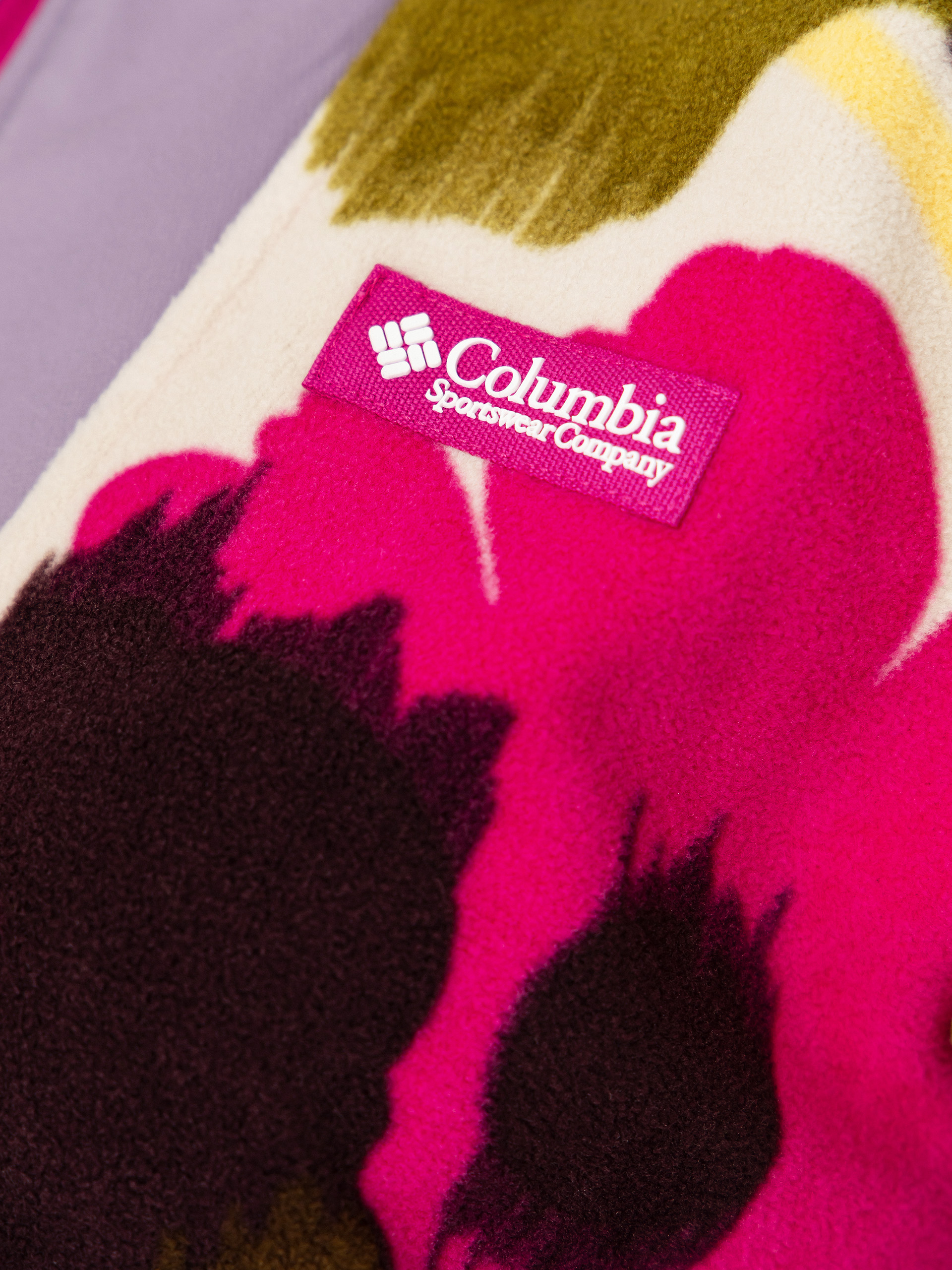 Womens Columbia Sequoia Grove Printed Half Zip Fleece  (fuchsia/ikatbloom)