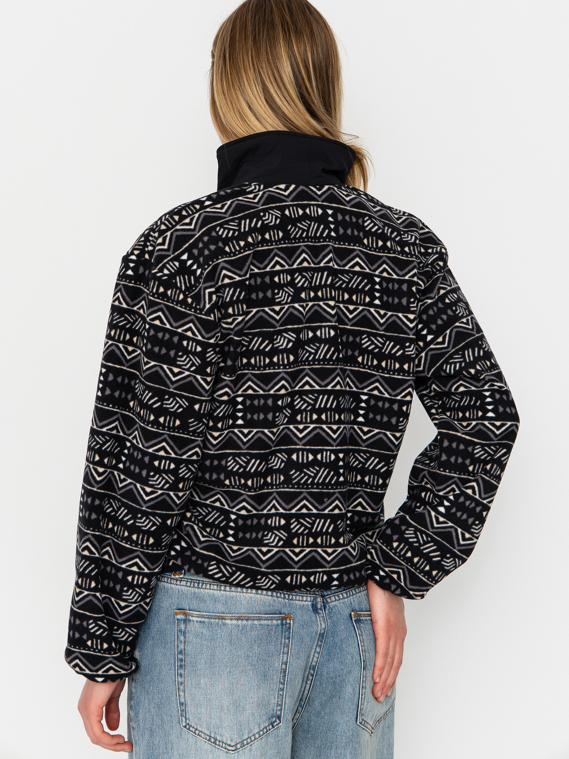 Womens Columbia Sequoia Grove Printed Half Zip Fleece  (black/horizons)