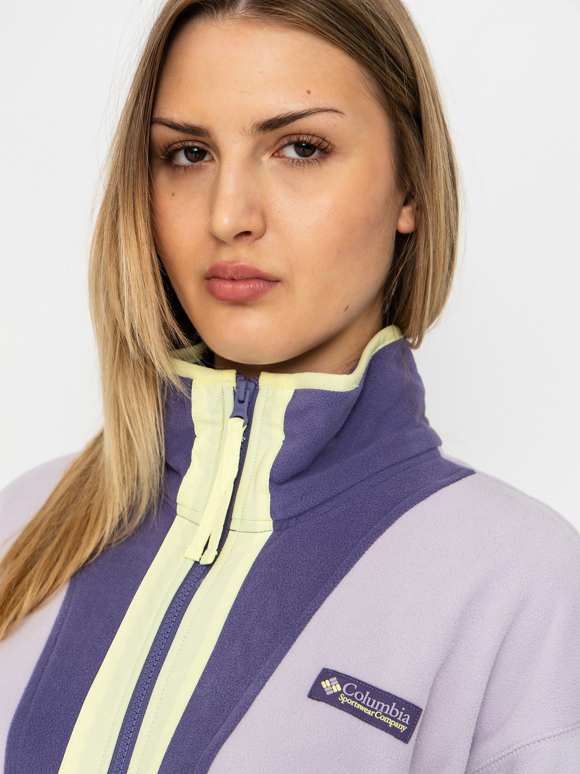 Womens Columbia Backbowl II Full Zip Fleece  (lavender pearl/stormwatch/citron haze)