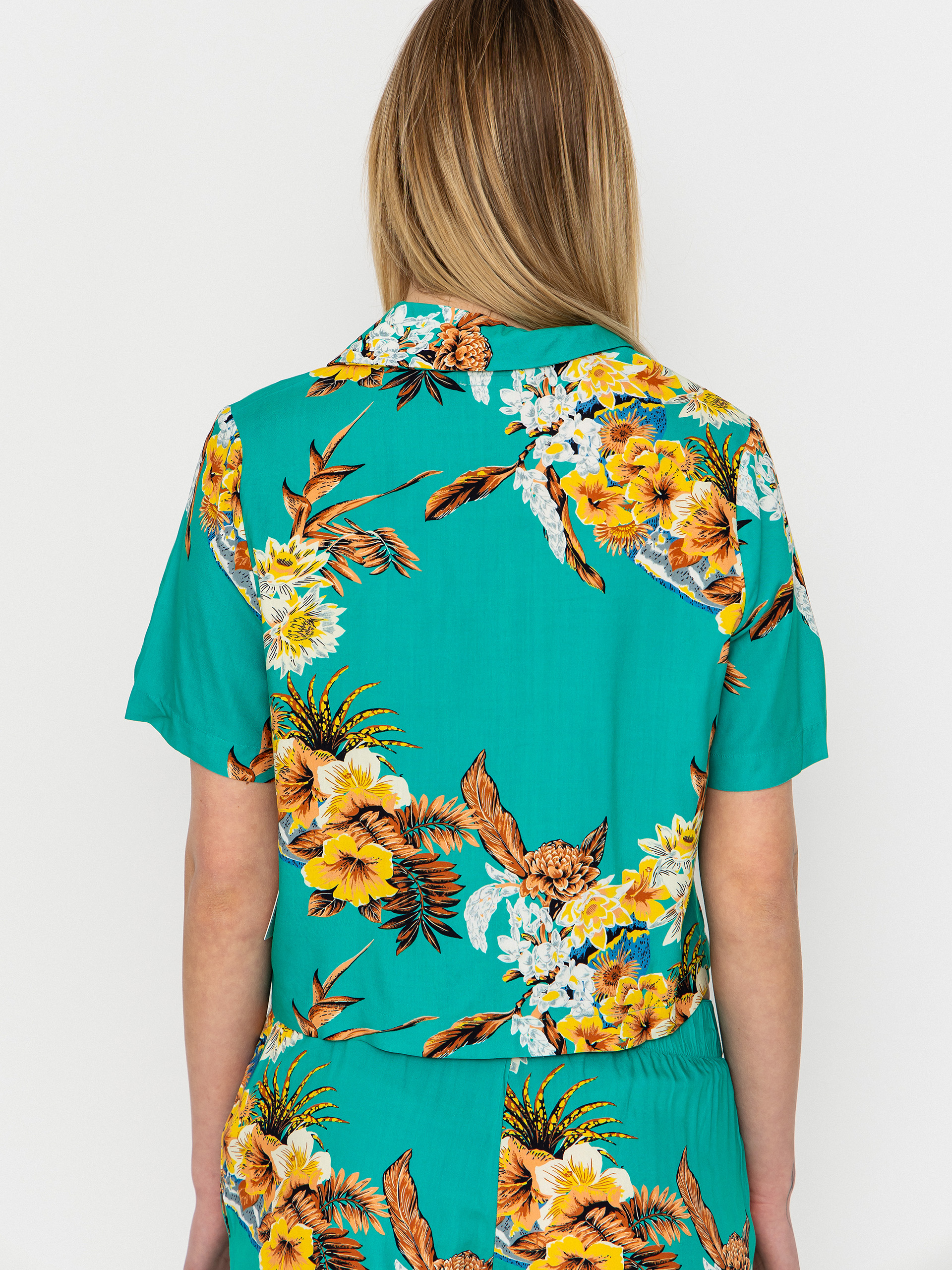 Brixton Campos Button Down Wmn Hemd (retro green flor campos)