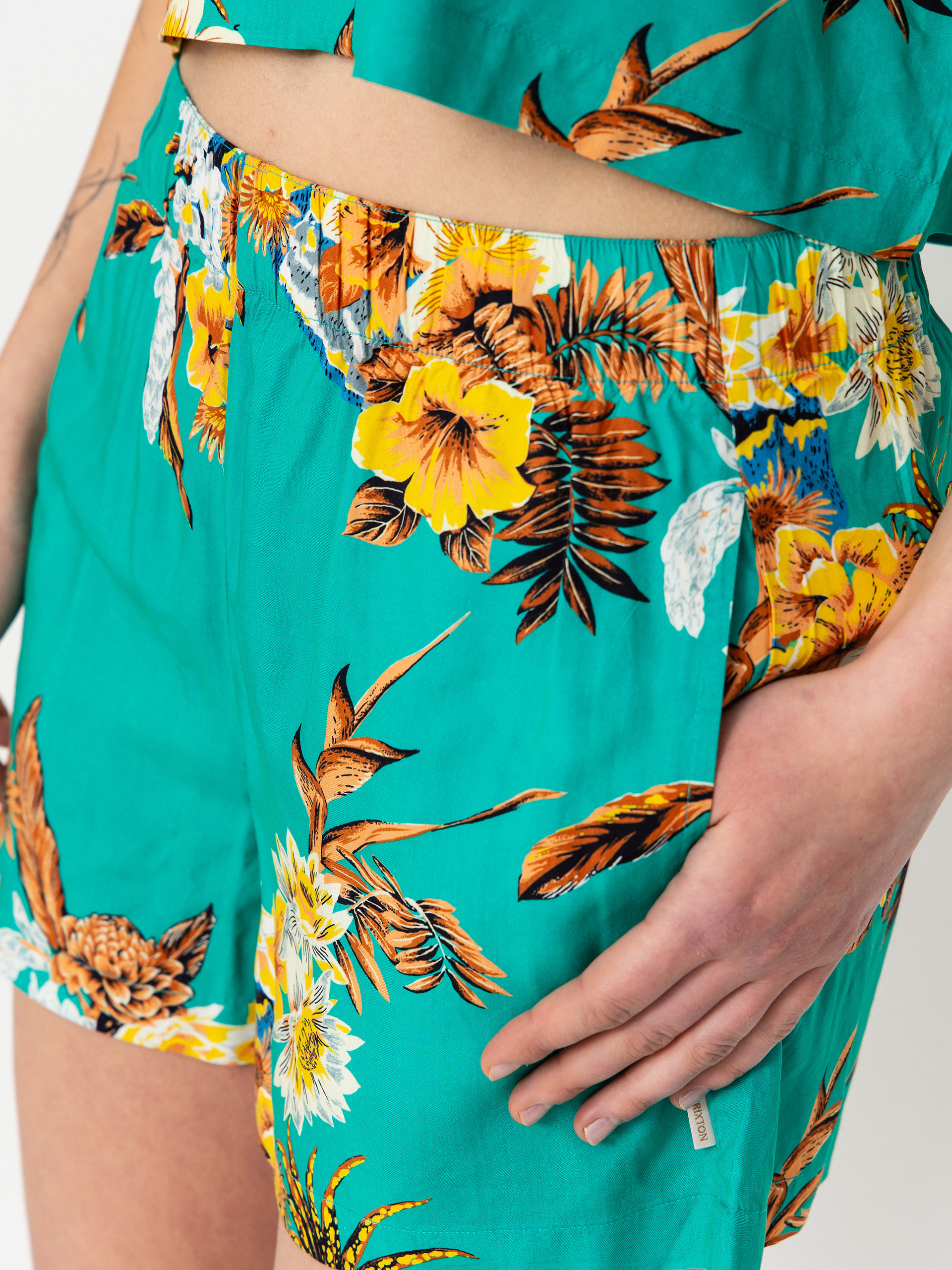 Brixton Campos Lounge Wmn Shorts (retro green flor campos)
