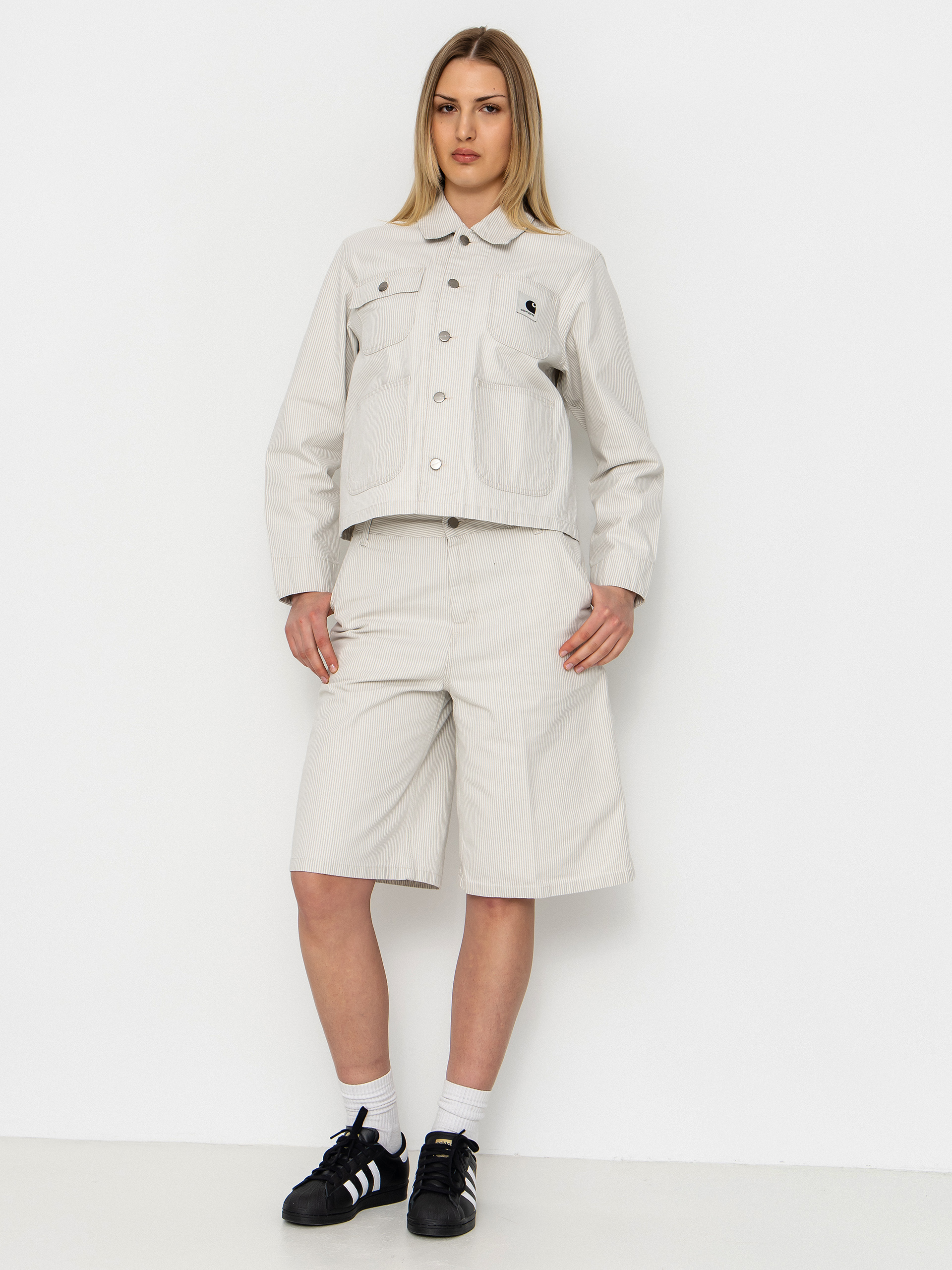 Carhartt WIP Mercer Chore Coat Wmn Jacke (mercer stripe/graphite/wax)