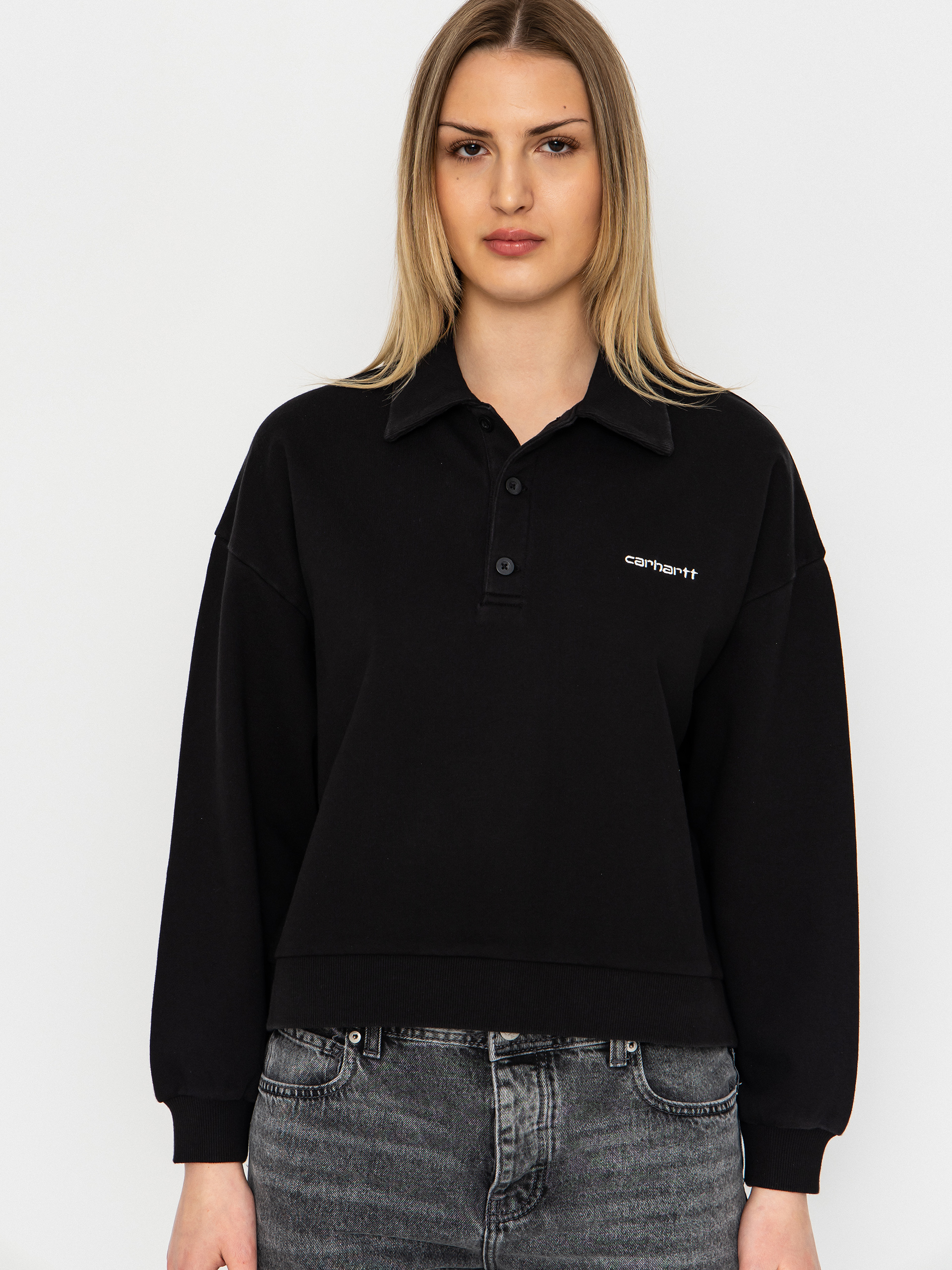 Carhartt WIP Brenta Polo Wmn Sweatshirt (black/white)